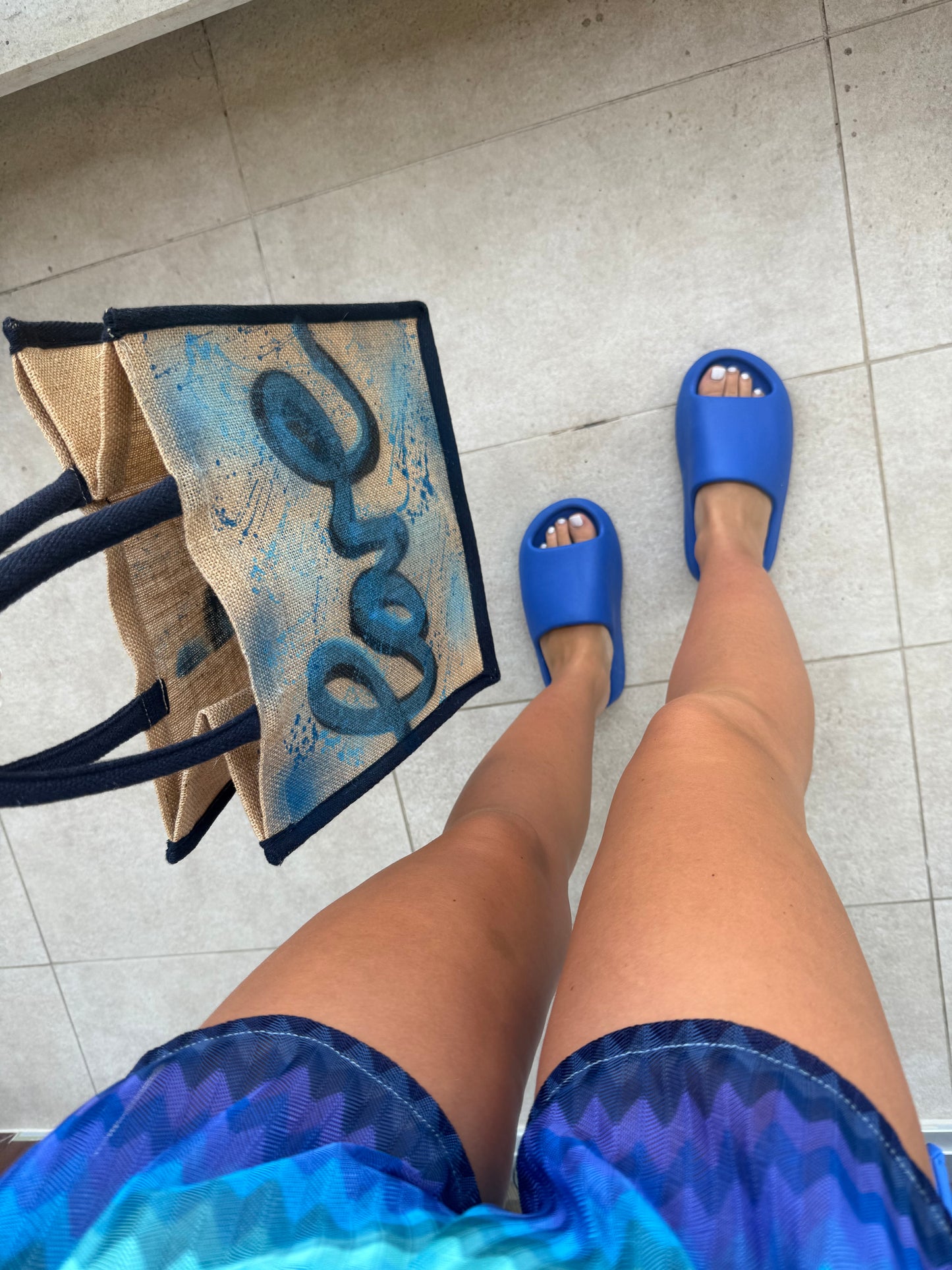 Navy love beach bag💙🩵