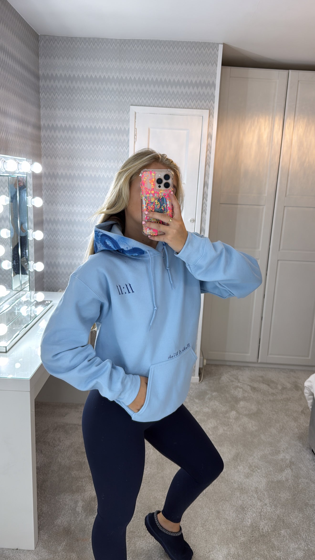 ‘11:11 make a wish’ hoodie 💙🧿🩵