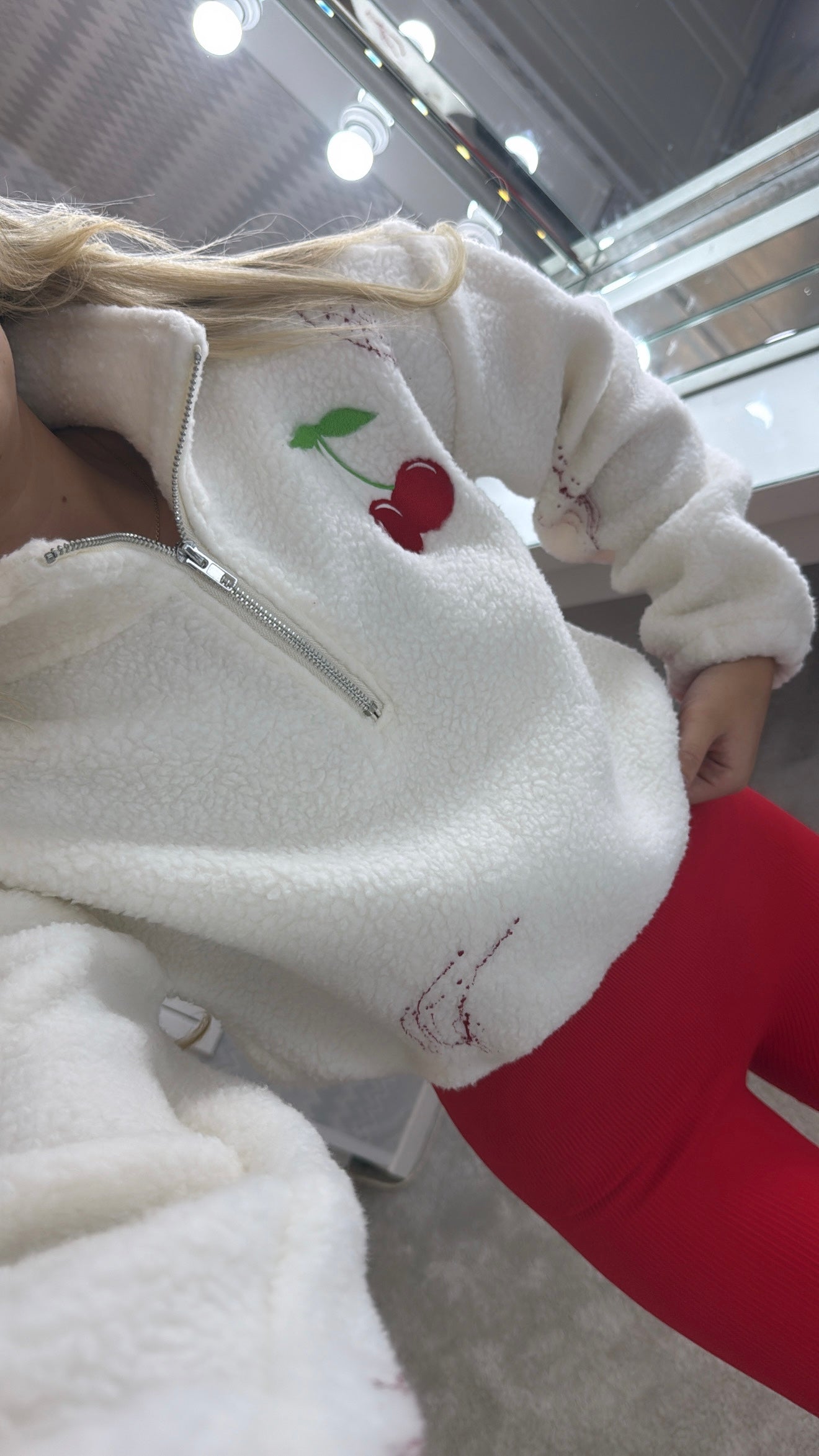 Cherry teddy jumper🍒✨