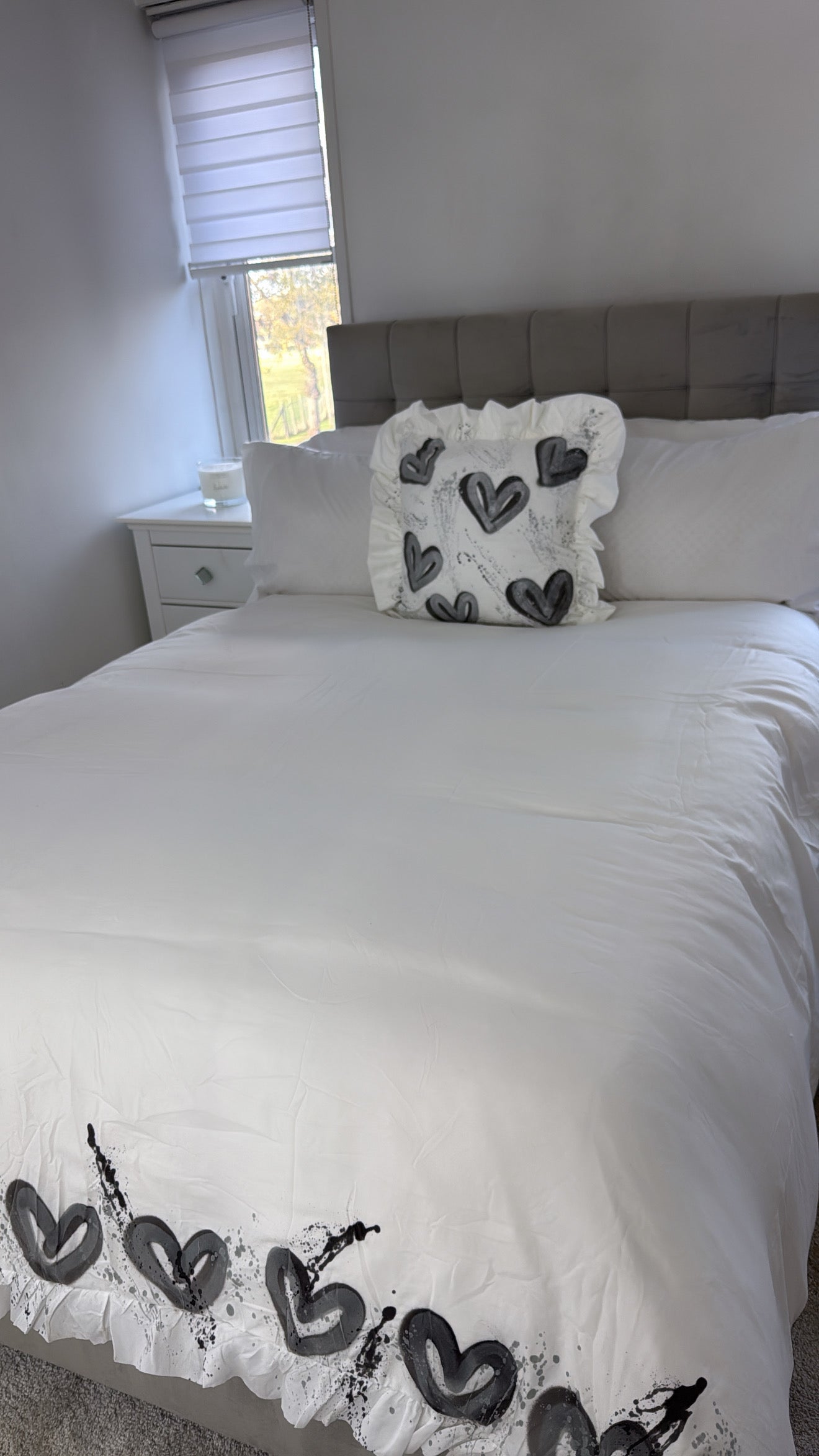 Grey&silver pillow case🪩🩶