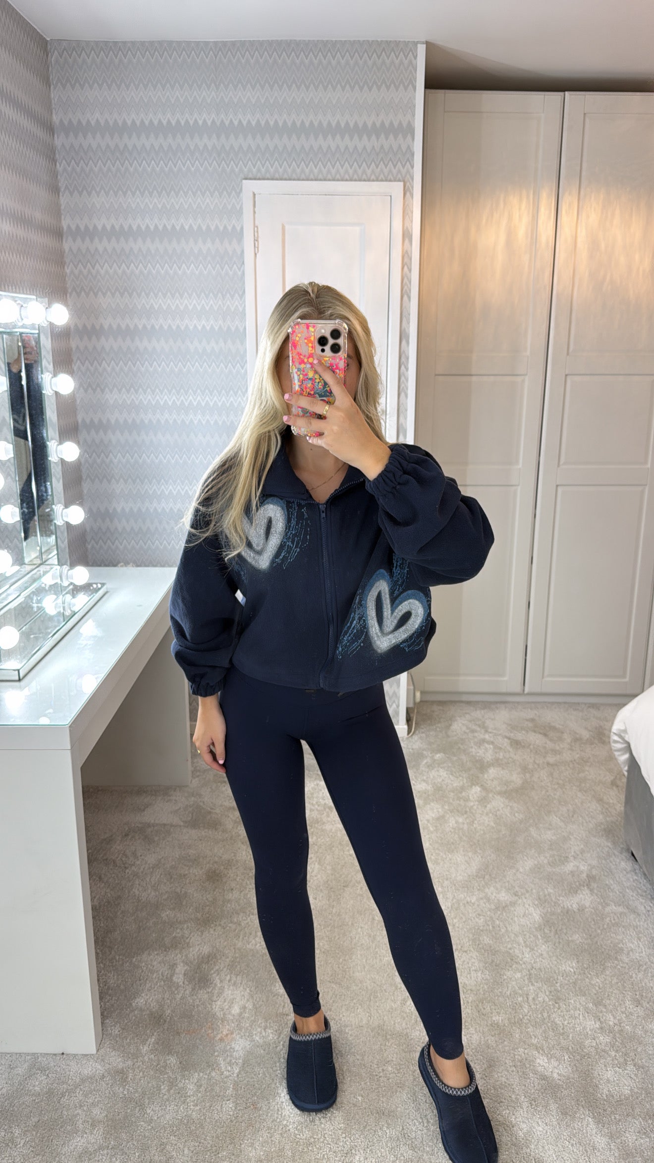 Navy fleece jumper🪩