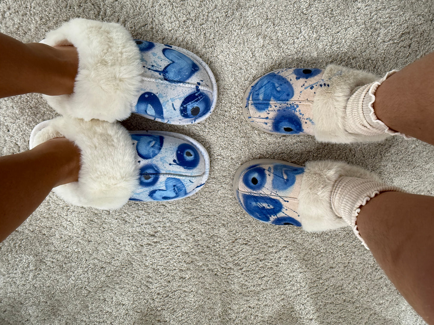 Kids Evil eye slippers🧿💙🩵