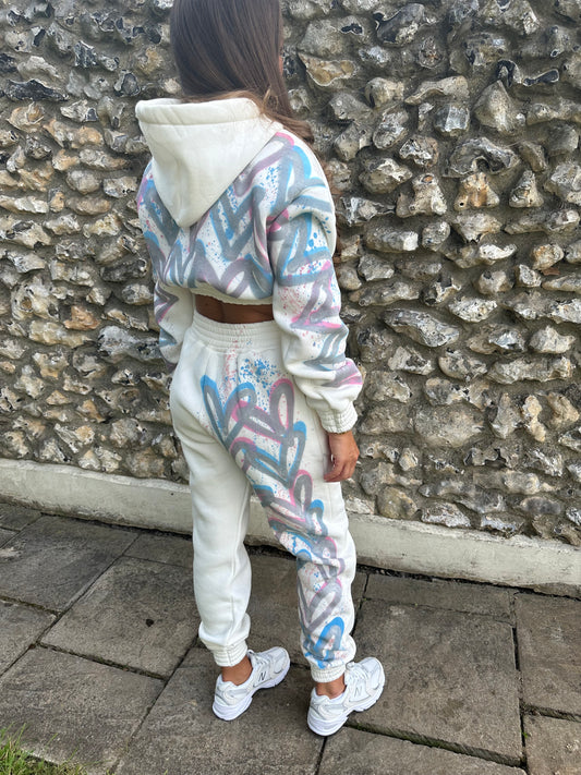 Pink&blue cropped tracksuit💙🩷