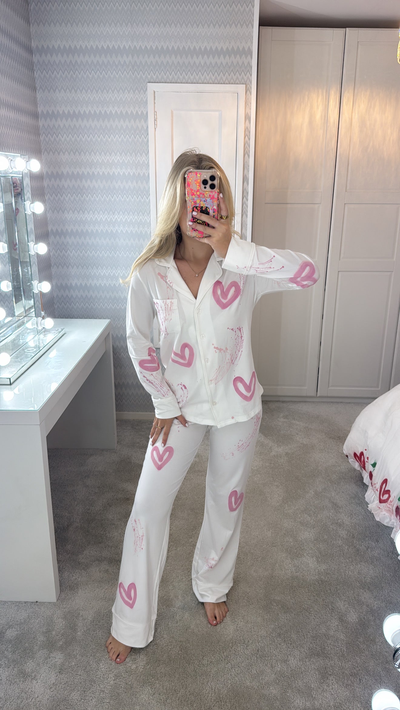 Pink heart pyjamas π