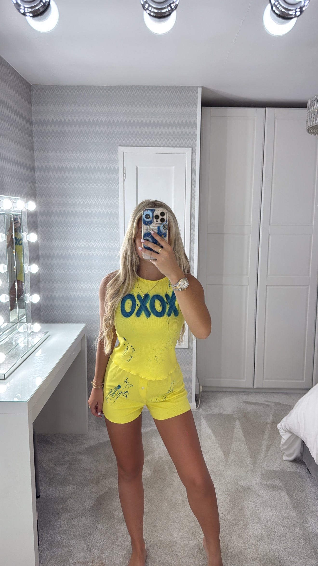 Ribbed xoxo pyjama