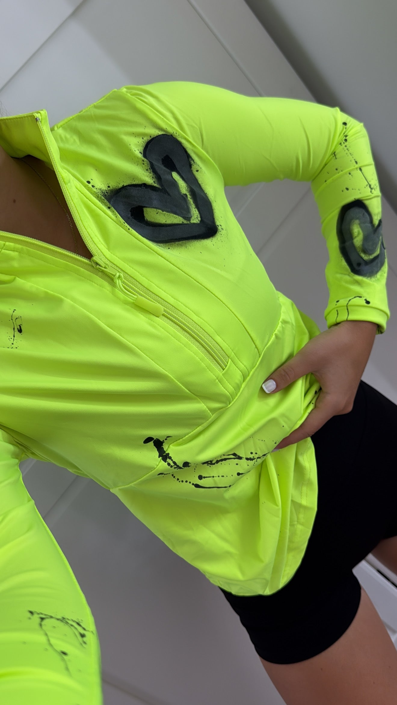 Neon yellow gym top🪩💫