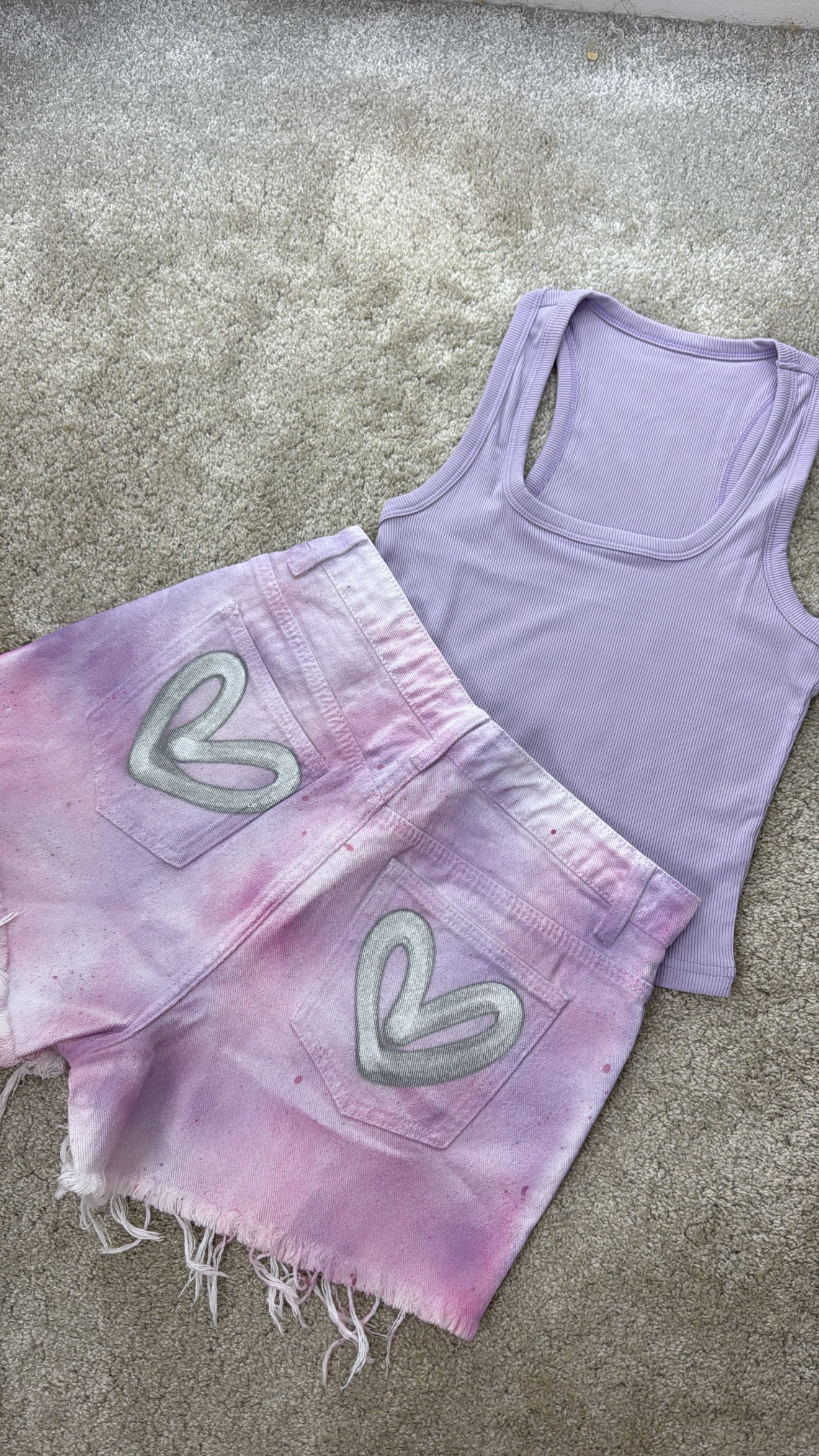 Pink&purple vest&short setππ©·ππ©·