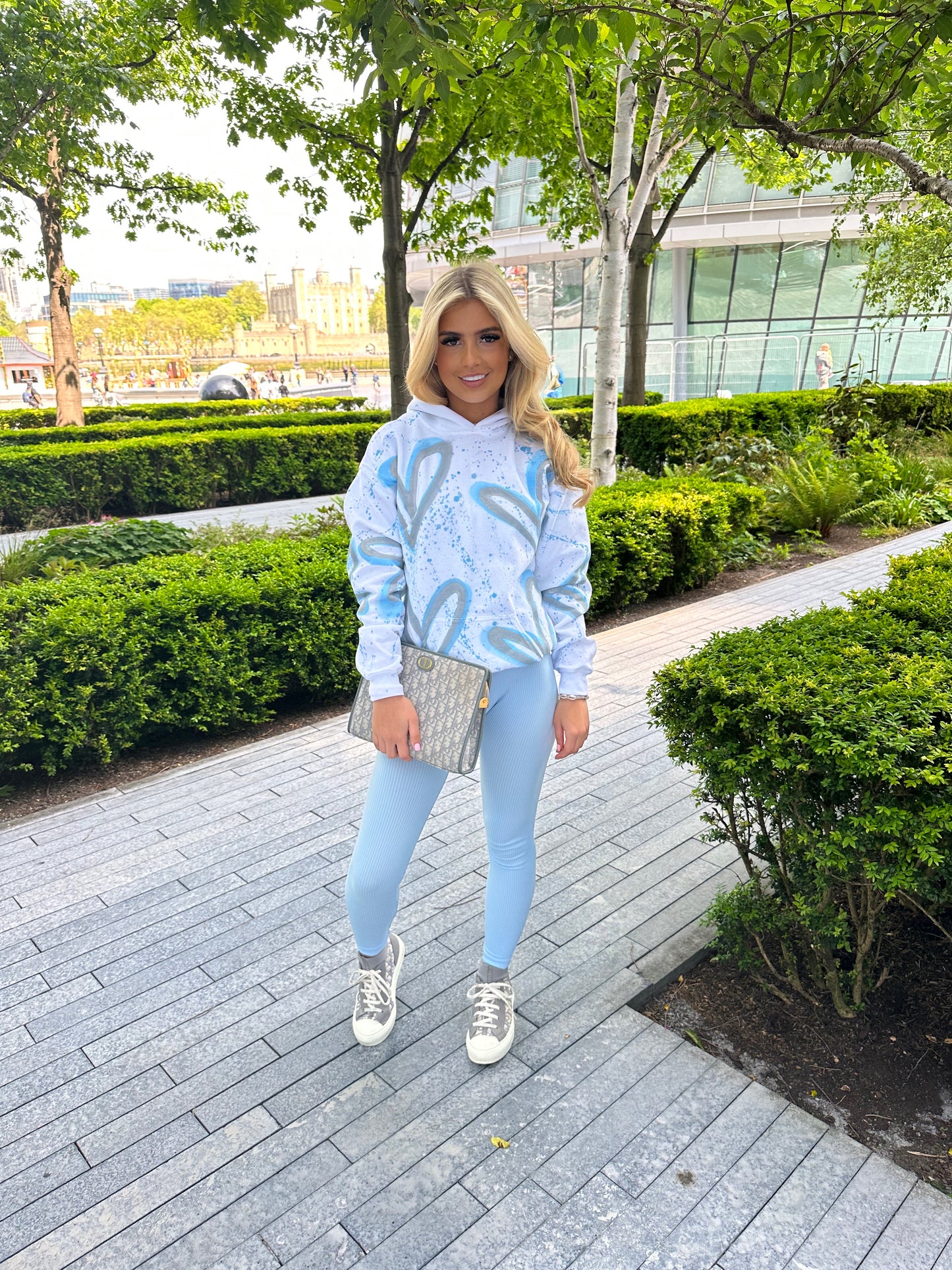 Baby blue heart legging set๐๐ซ