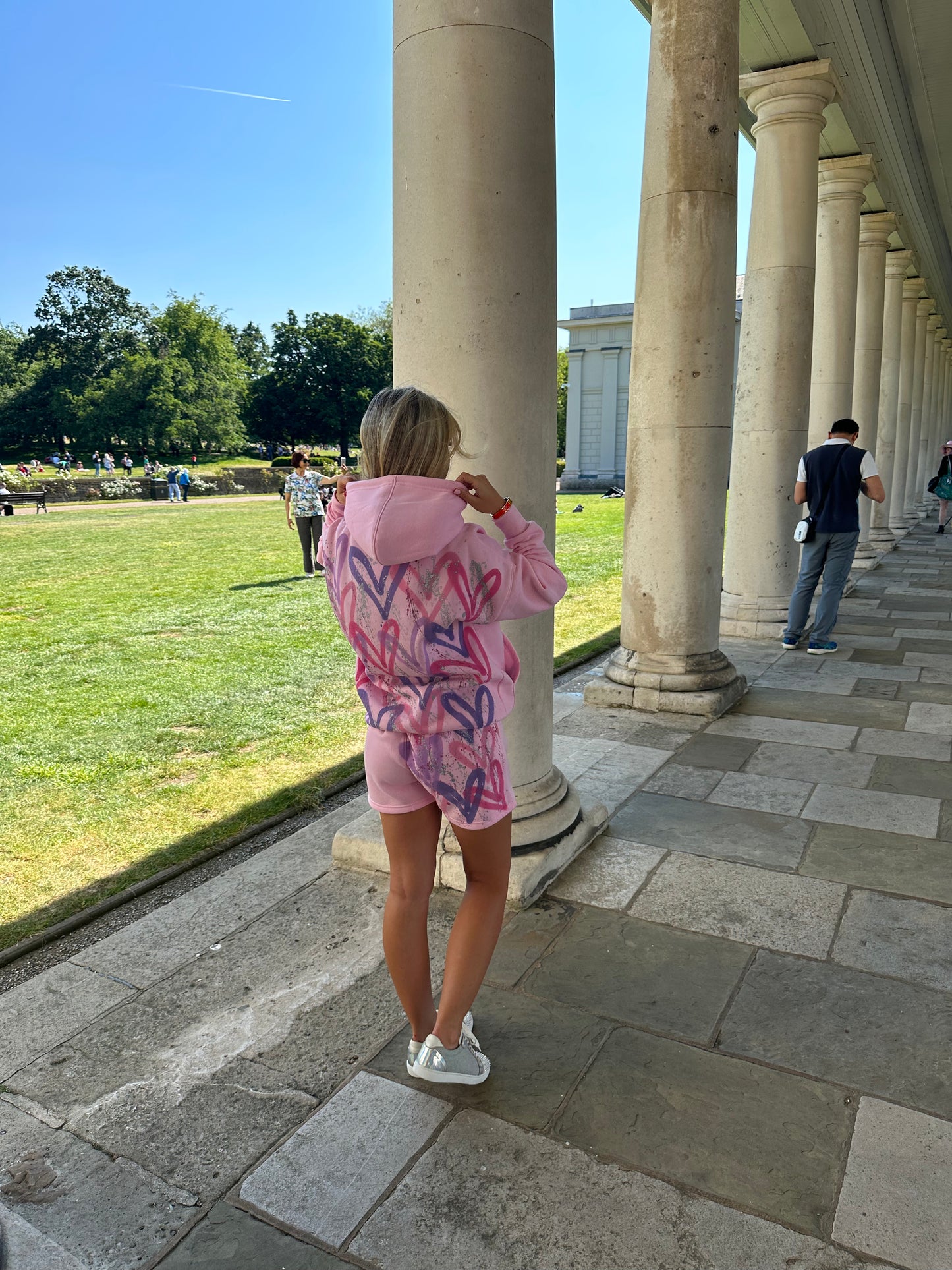 Pink&purple heart short setππ