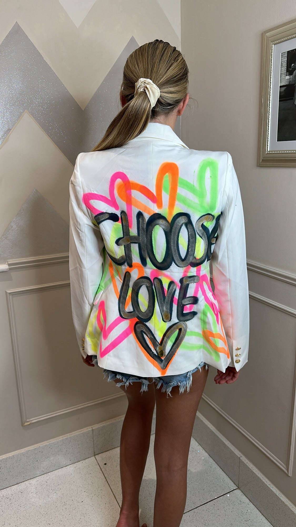 CHOOSE LOVE BLAZER💚💗🧡