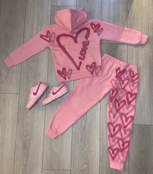 Kids pink love tracksuit💗