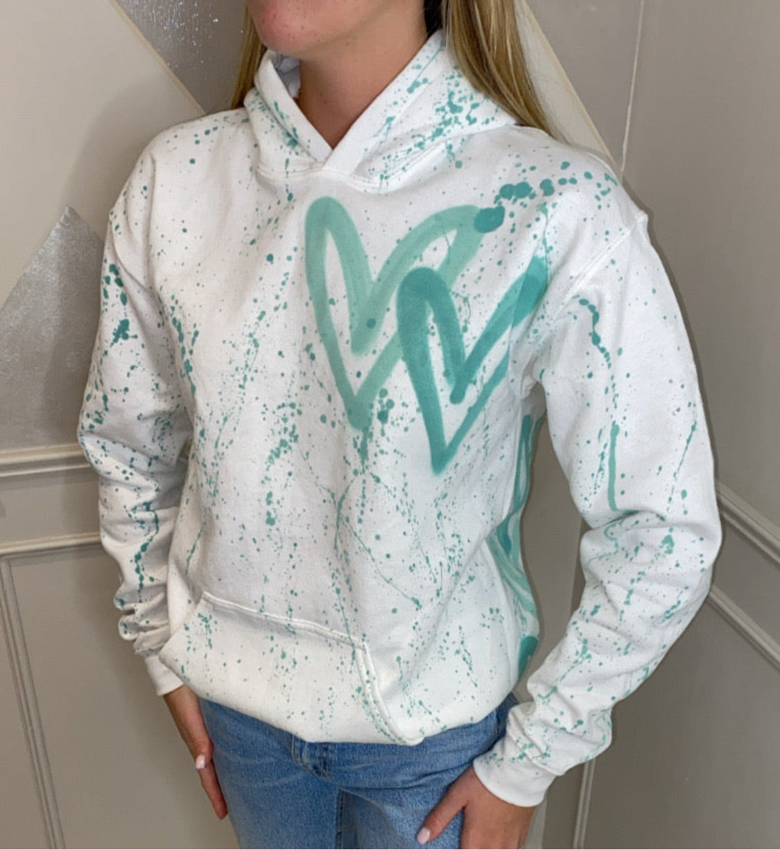 Kids mint hoodie💚✌🏼