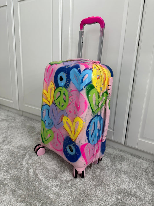 Sprayed suitcase🧿☮️🌴✌🏼💗