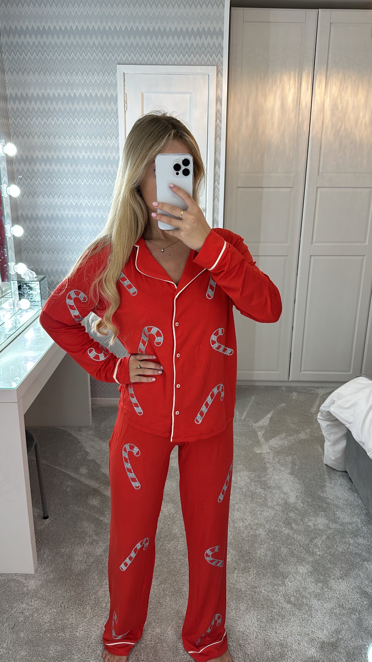 Candy cane pyjamas❤️