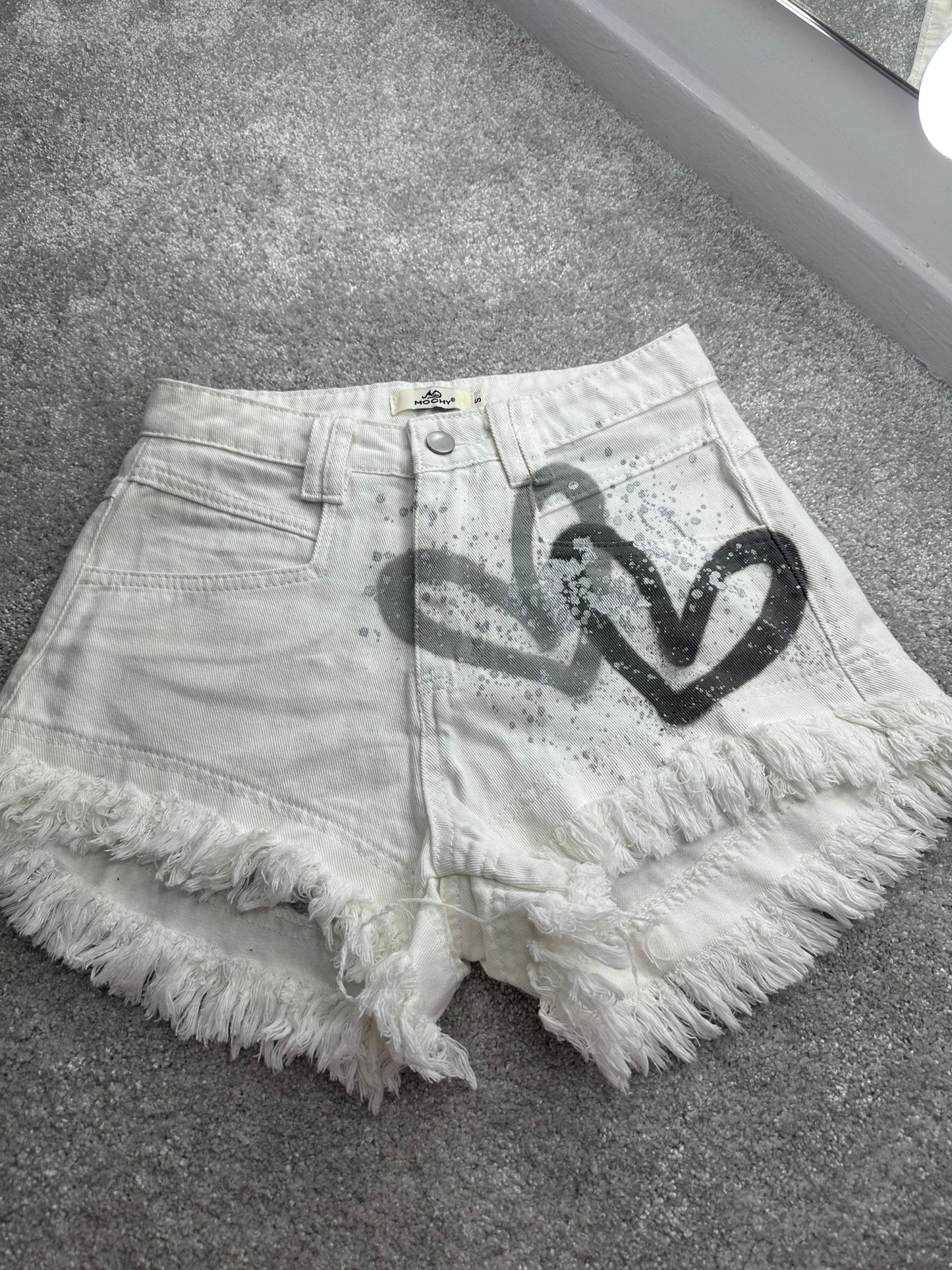 Grey heart shorts 🩶🪩