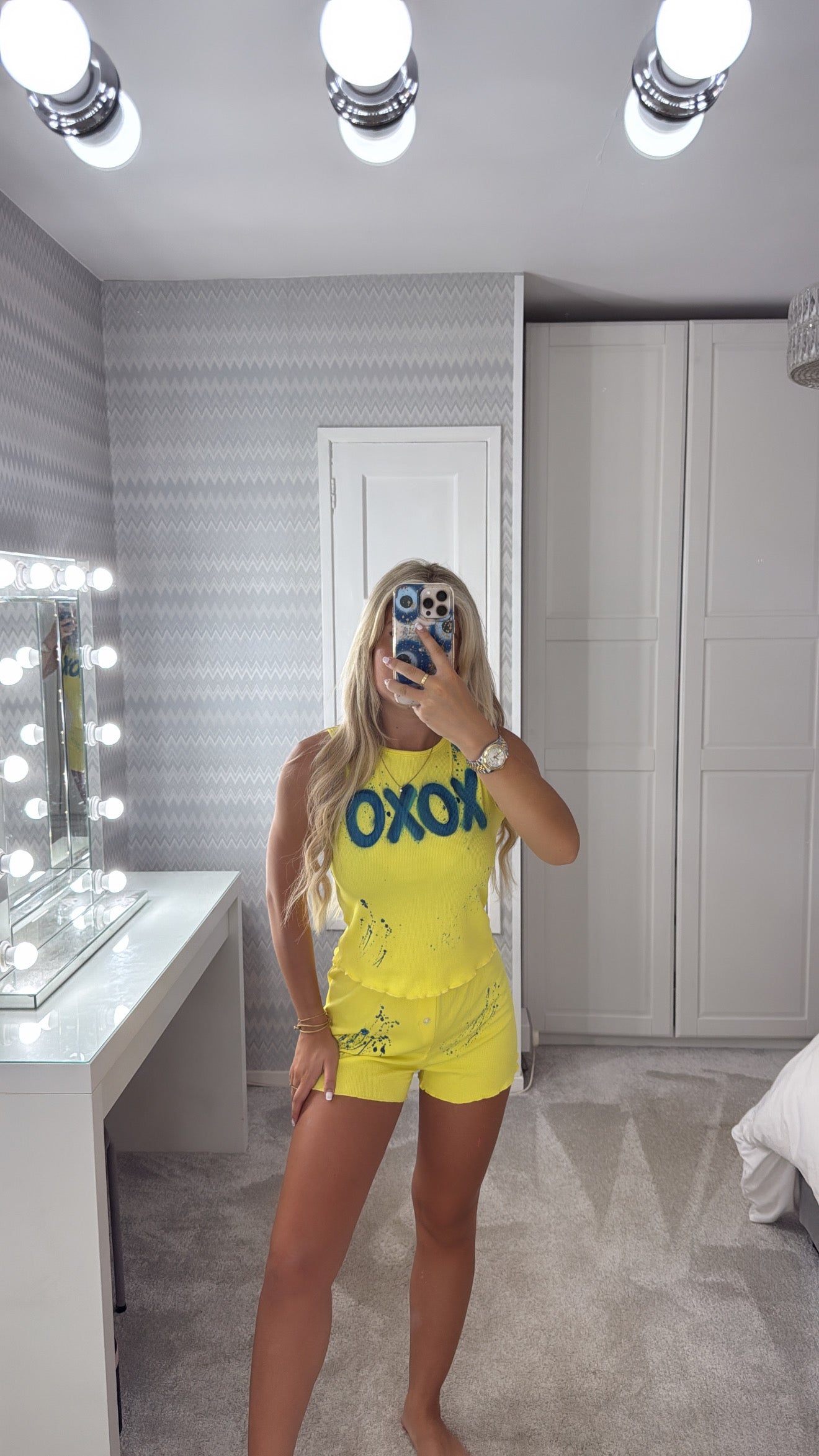 Ribbed xoxo pyjama