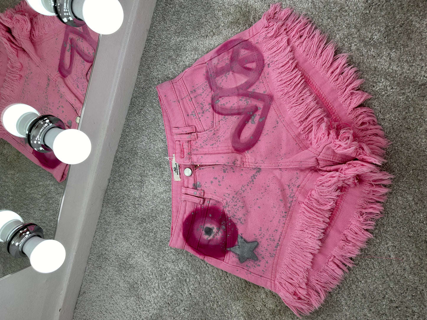 Evil eye pink shorts