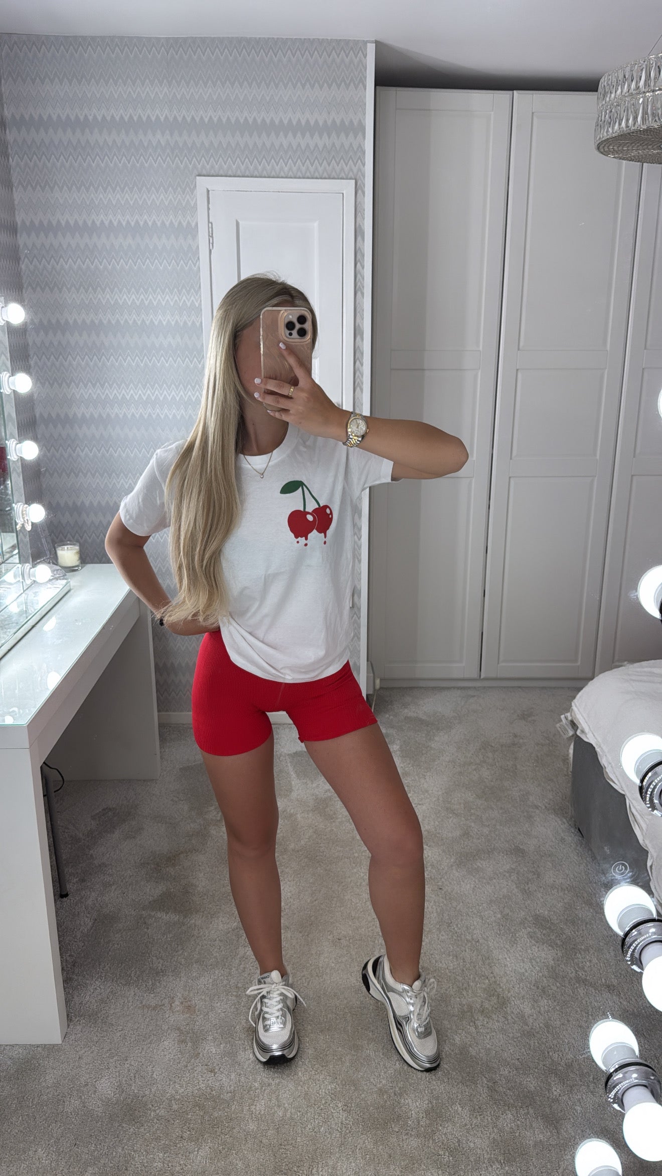 Printed cherry short set🍒