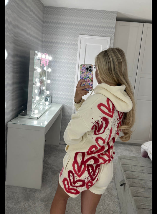 Kids Red heart short set🍒❣️