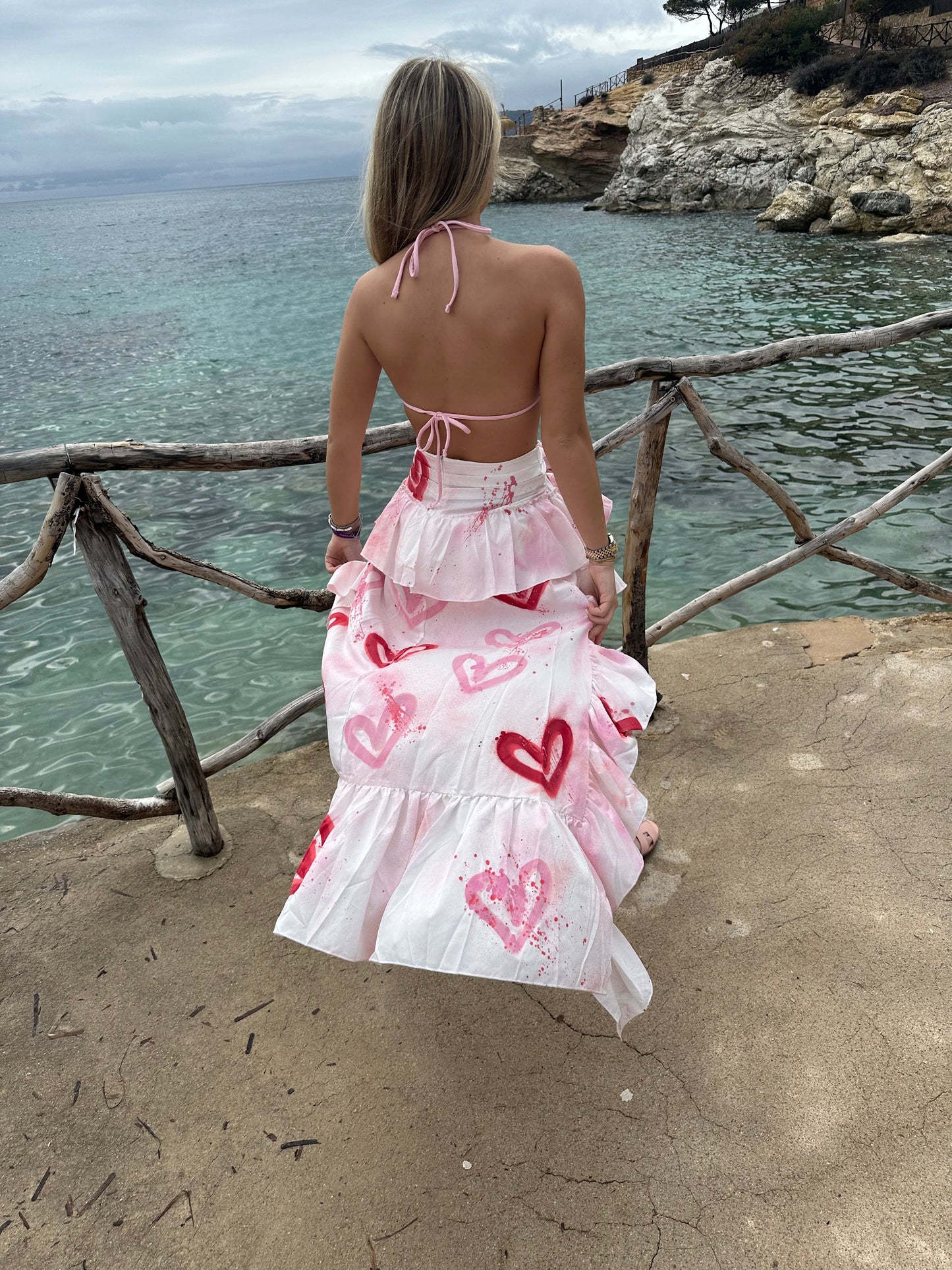 Pink&red heart skirt🩷❤️🩷❤️