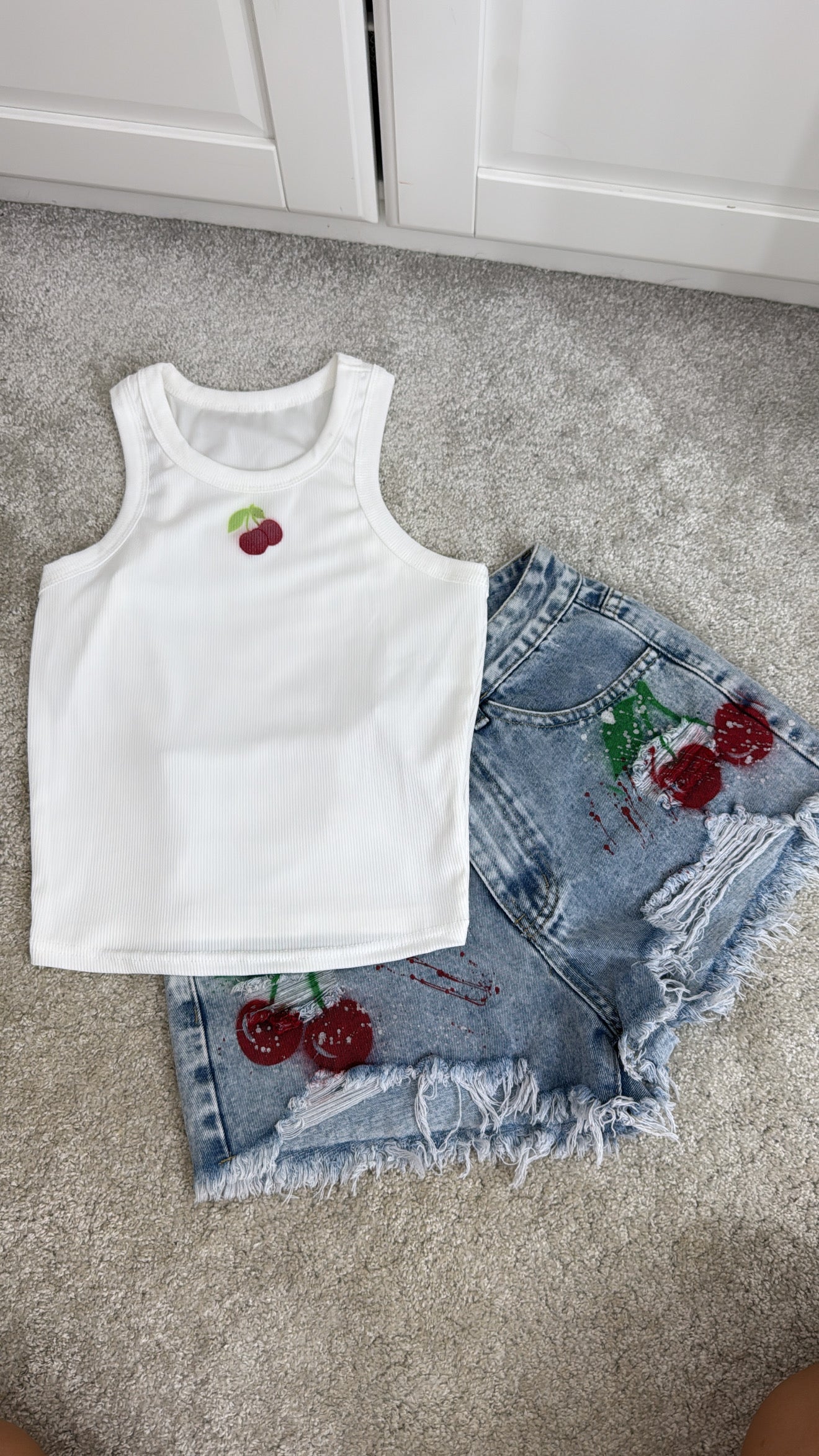 Kids Vest&short set 🍒❤️