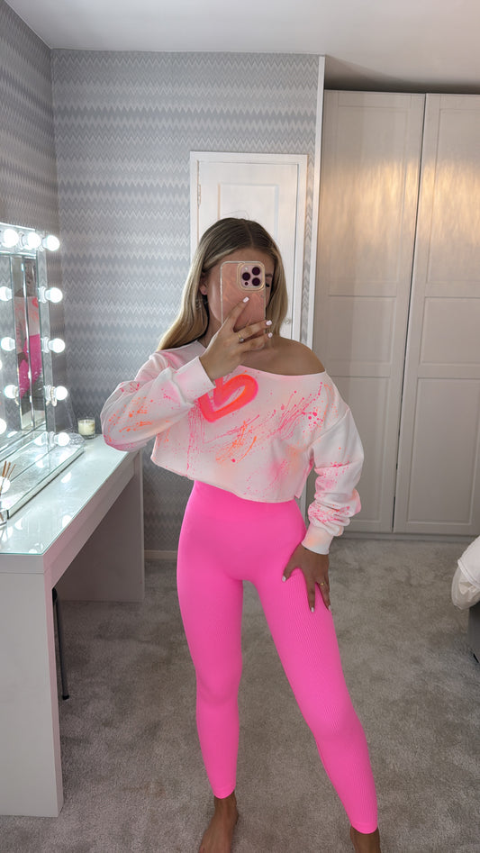 Cropped neon hoodie✌🏼