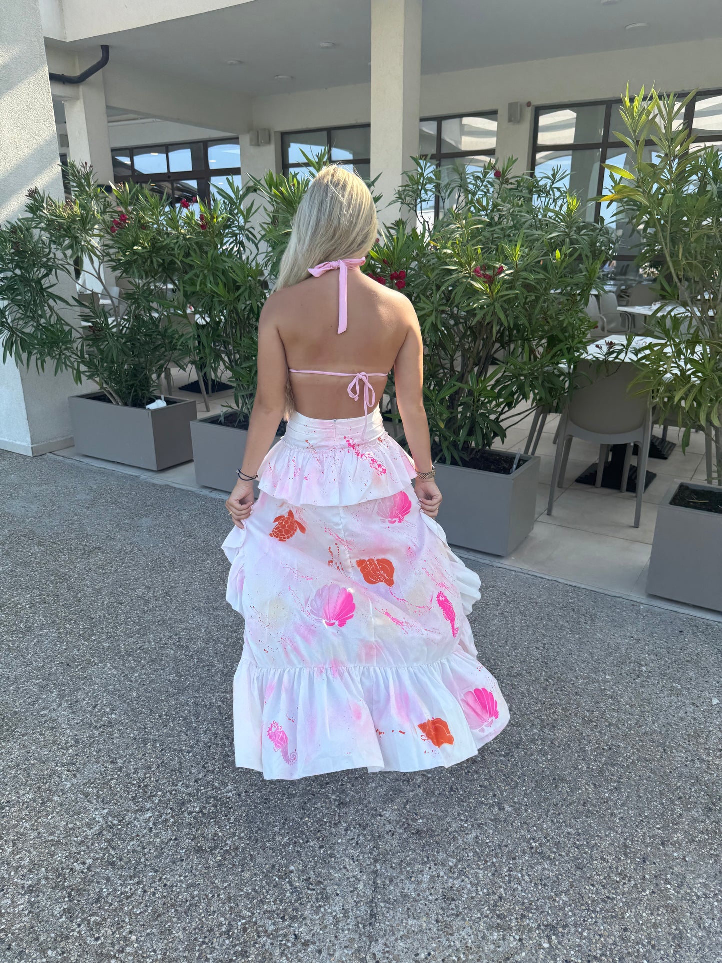 Under the sea beach skirt🧡🪸🐚🩷🌊