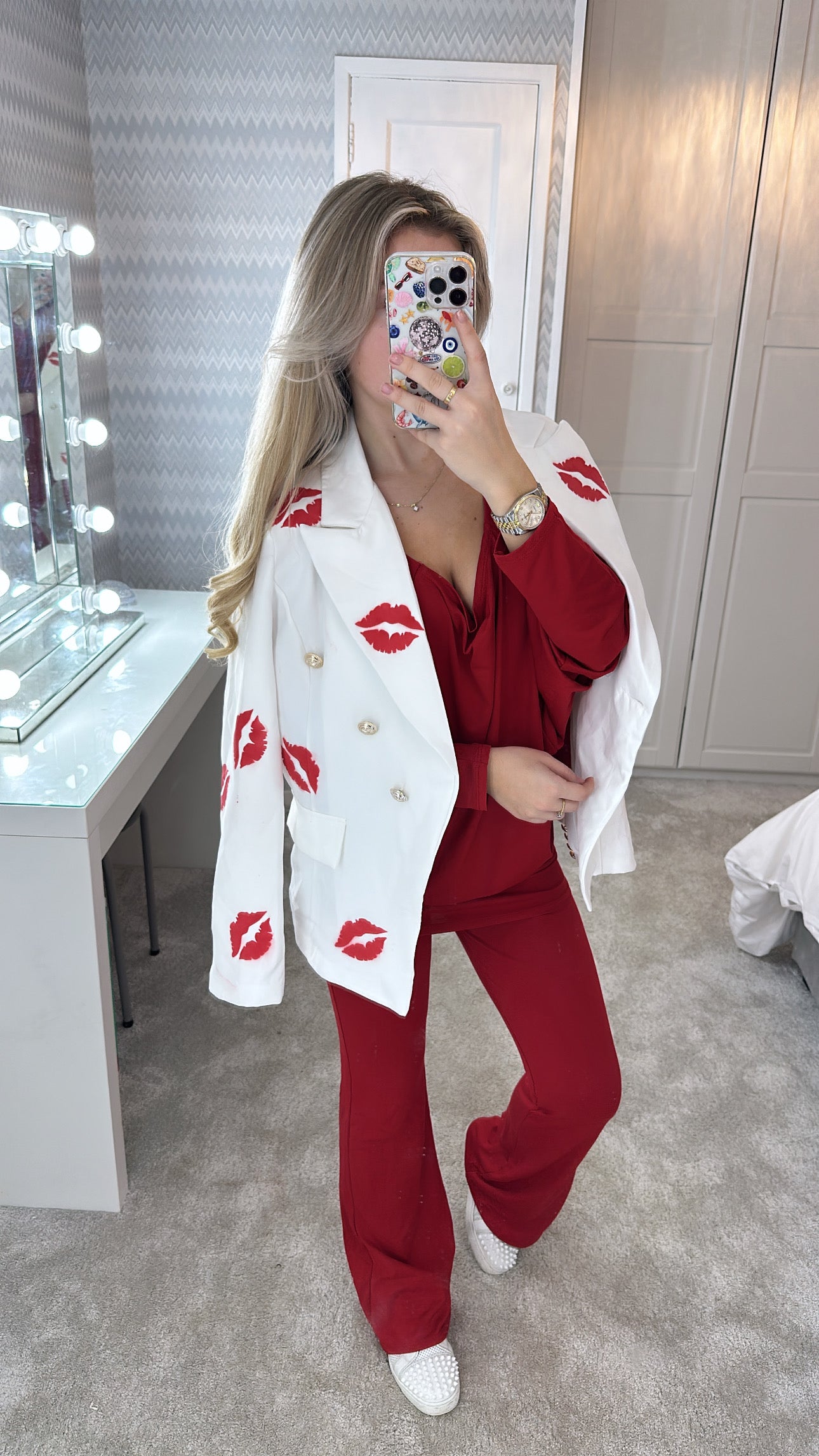 Red lip blazer💋✌🏼