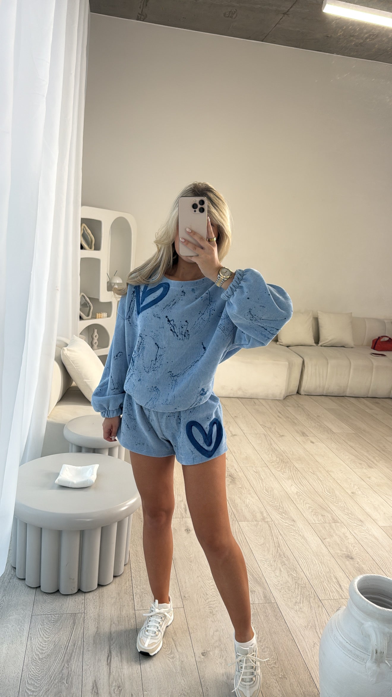 Blue heart short set💙