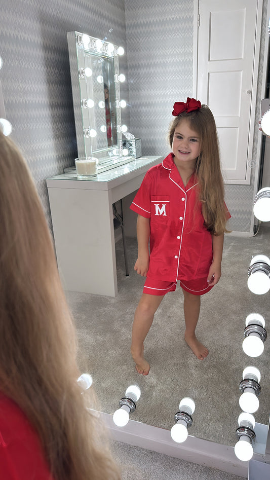 Kids red initial pyjamas❤️✨