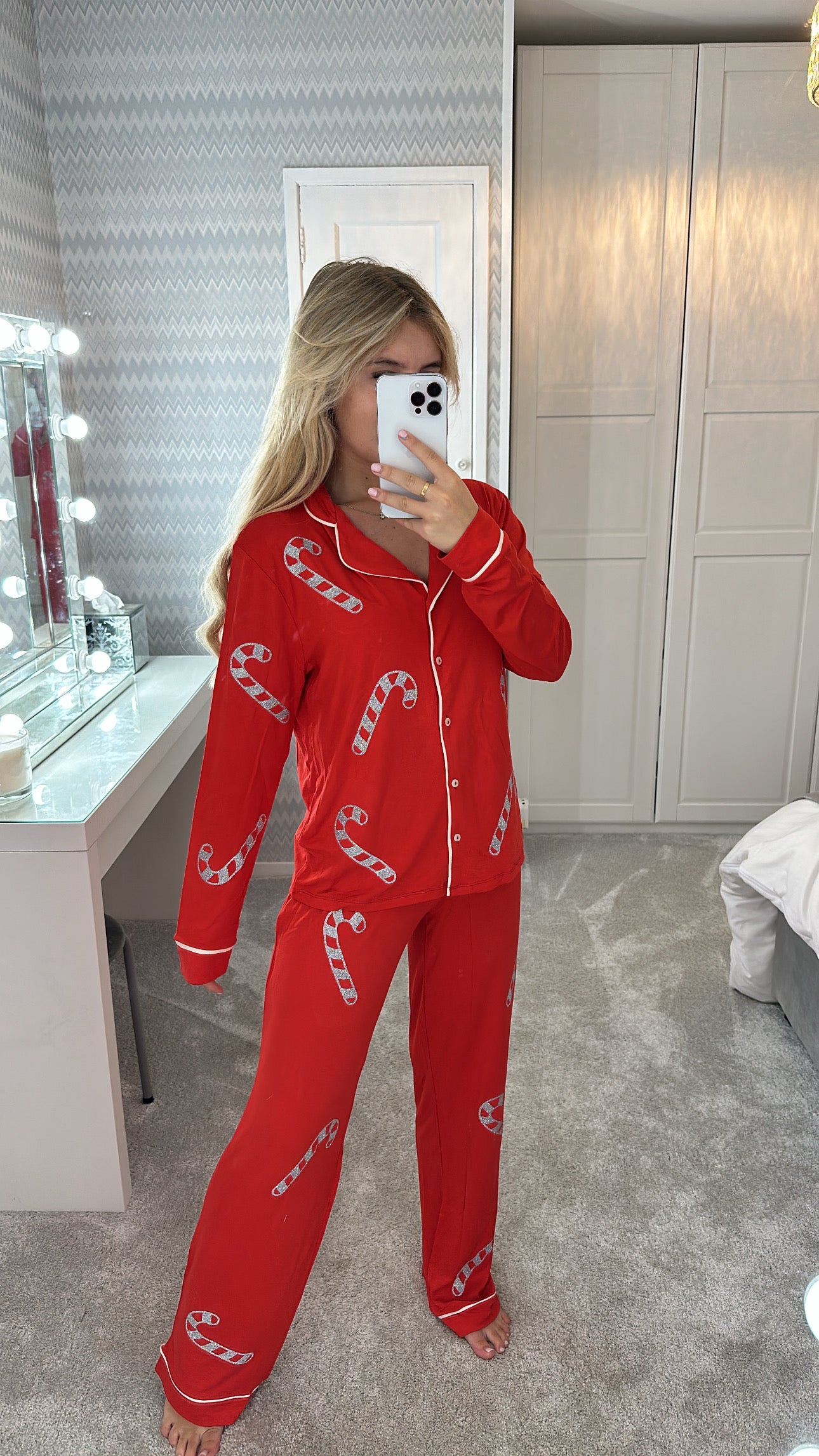 Candy cane pyjamas❤️