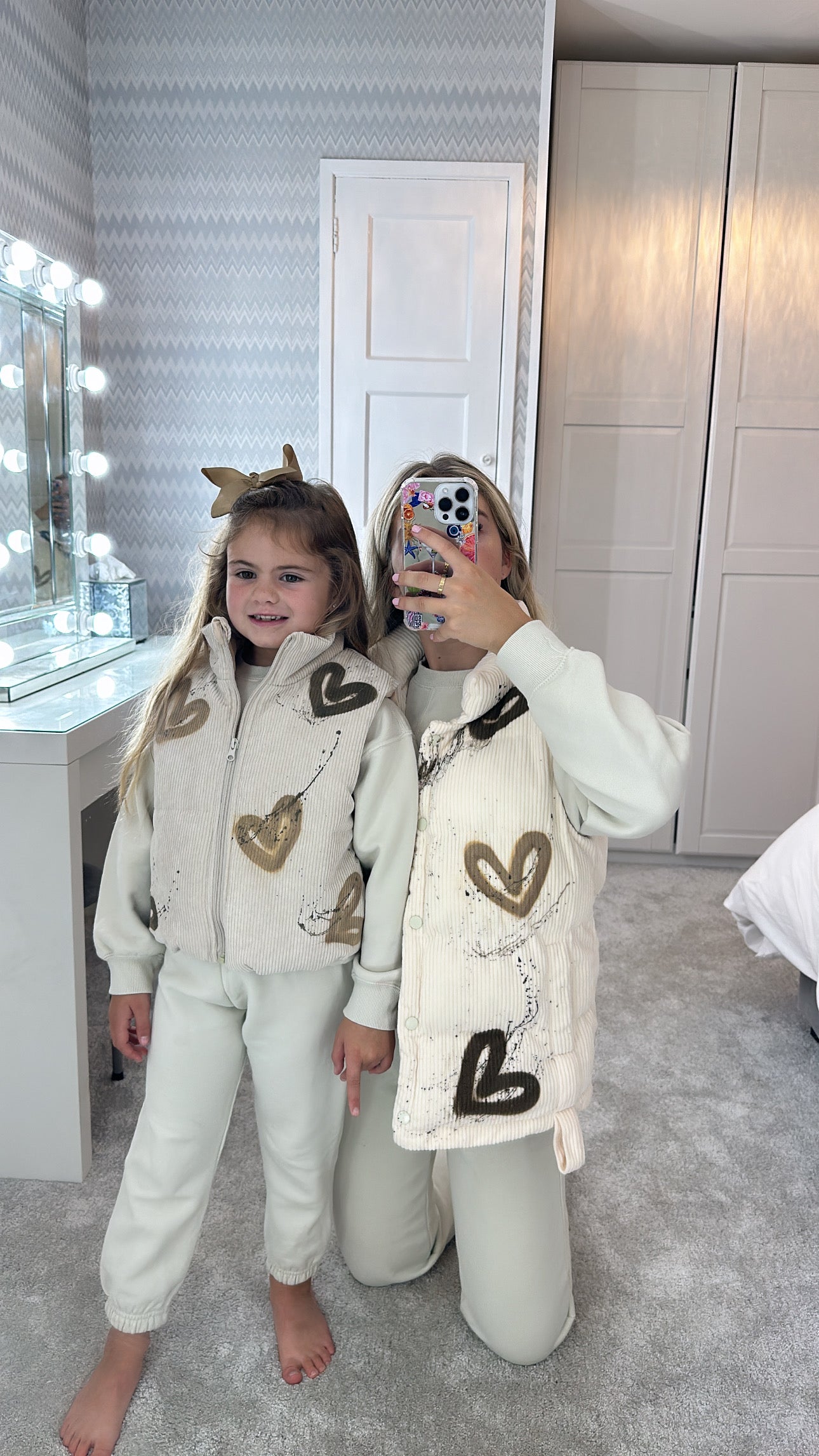 Beige heart body warmer🤎🫶🏽