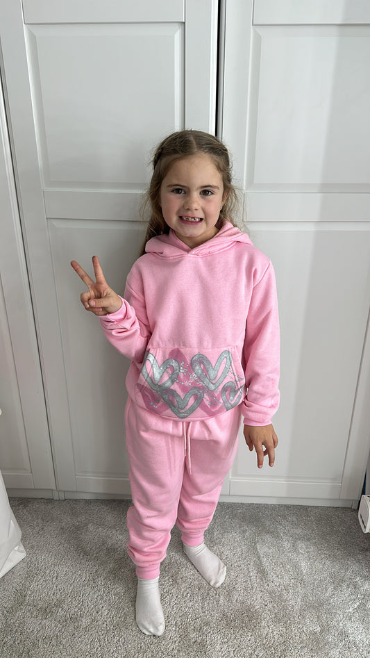 Kids pink&silver tracksuit🩷🫶🏽