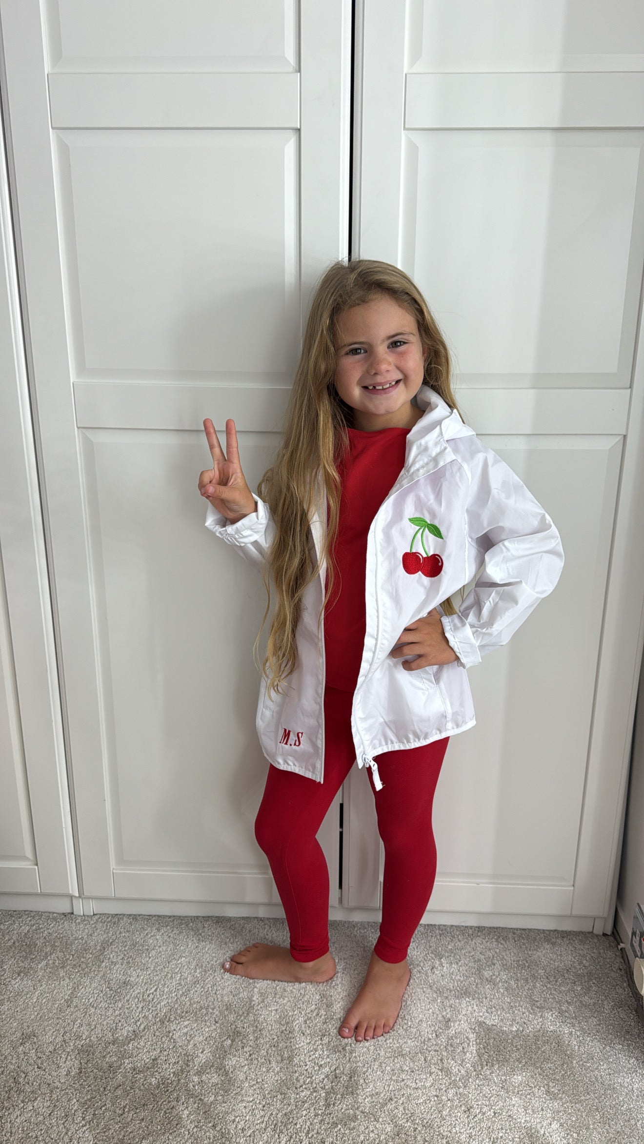 Kids cherry windbreaker❤️🍒💫