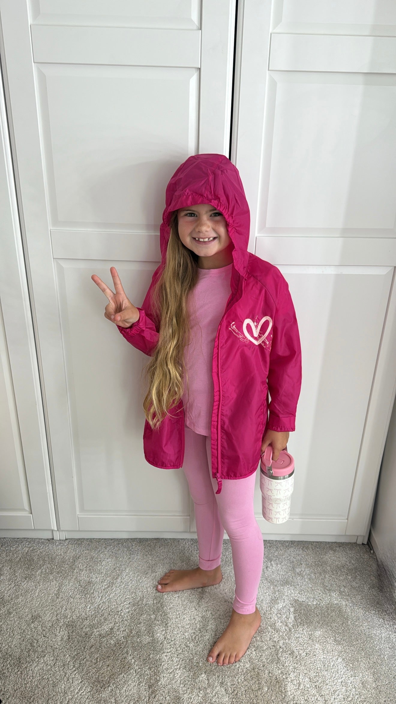 Pink heart windbreaker🩷