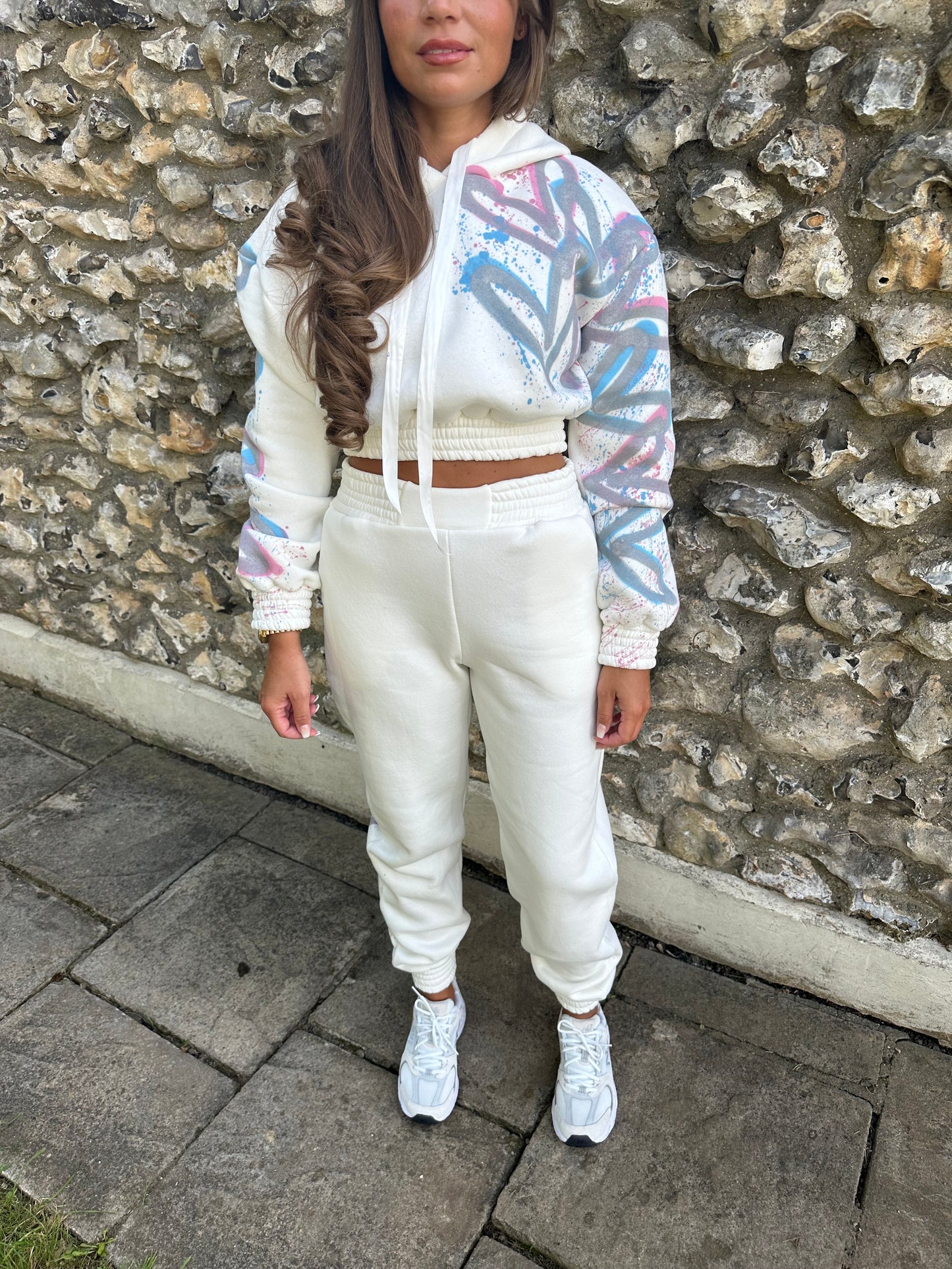 Pink&blue cropped tracksuit💙🩷