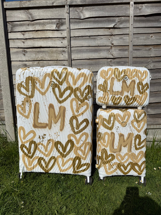 Beige&gold suitcase✨☁️🫶🏽