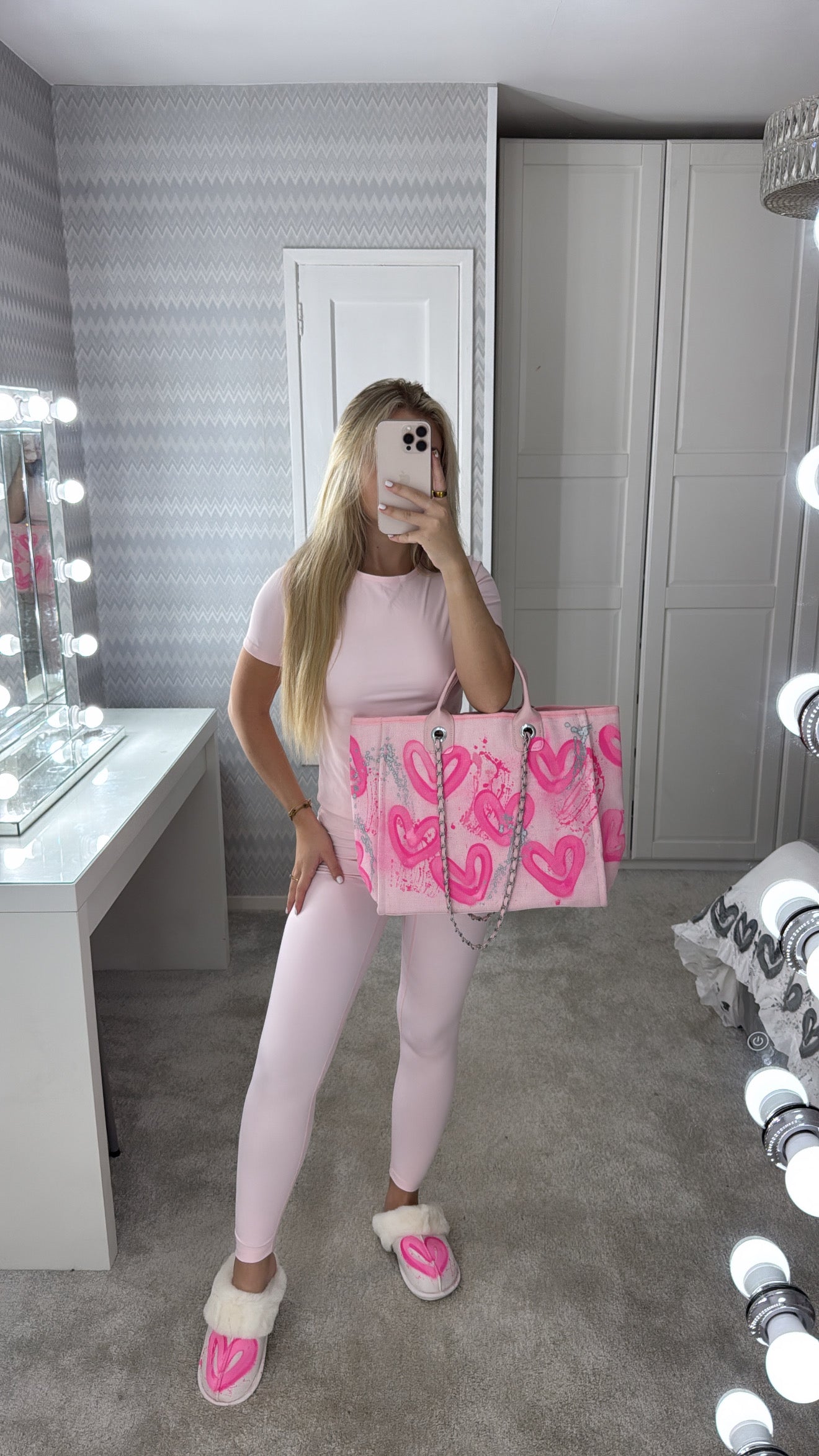Pink heart bag 💕