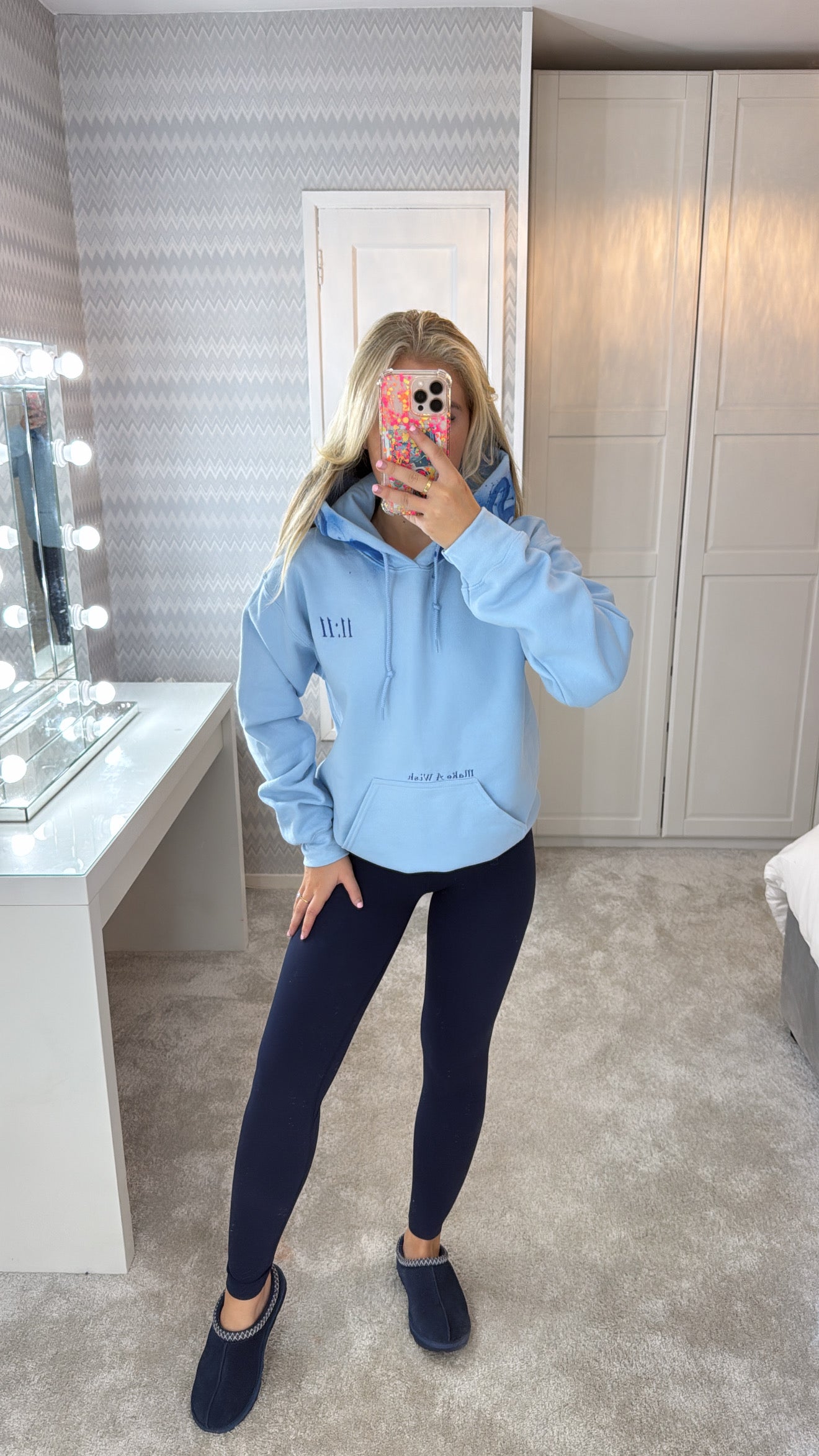 ‘11:11 make a wish’ hoodie 💙🧿🩵