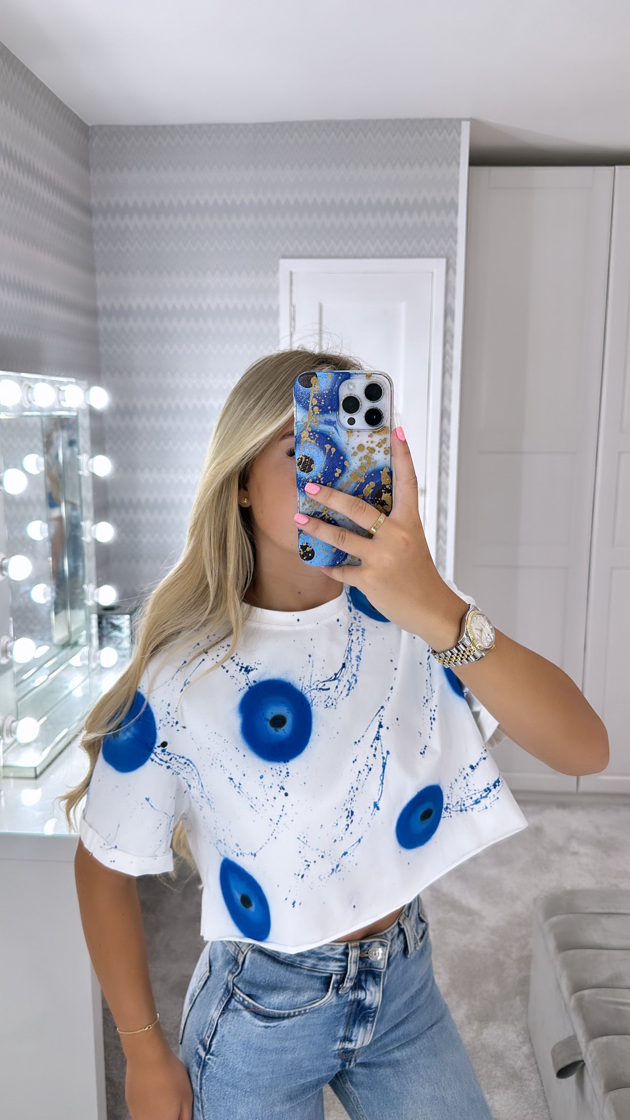 Evil eye cropped tshirt🧿