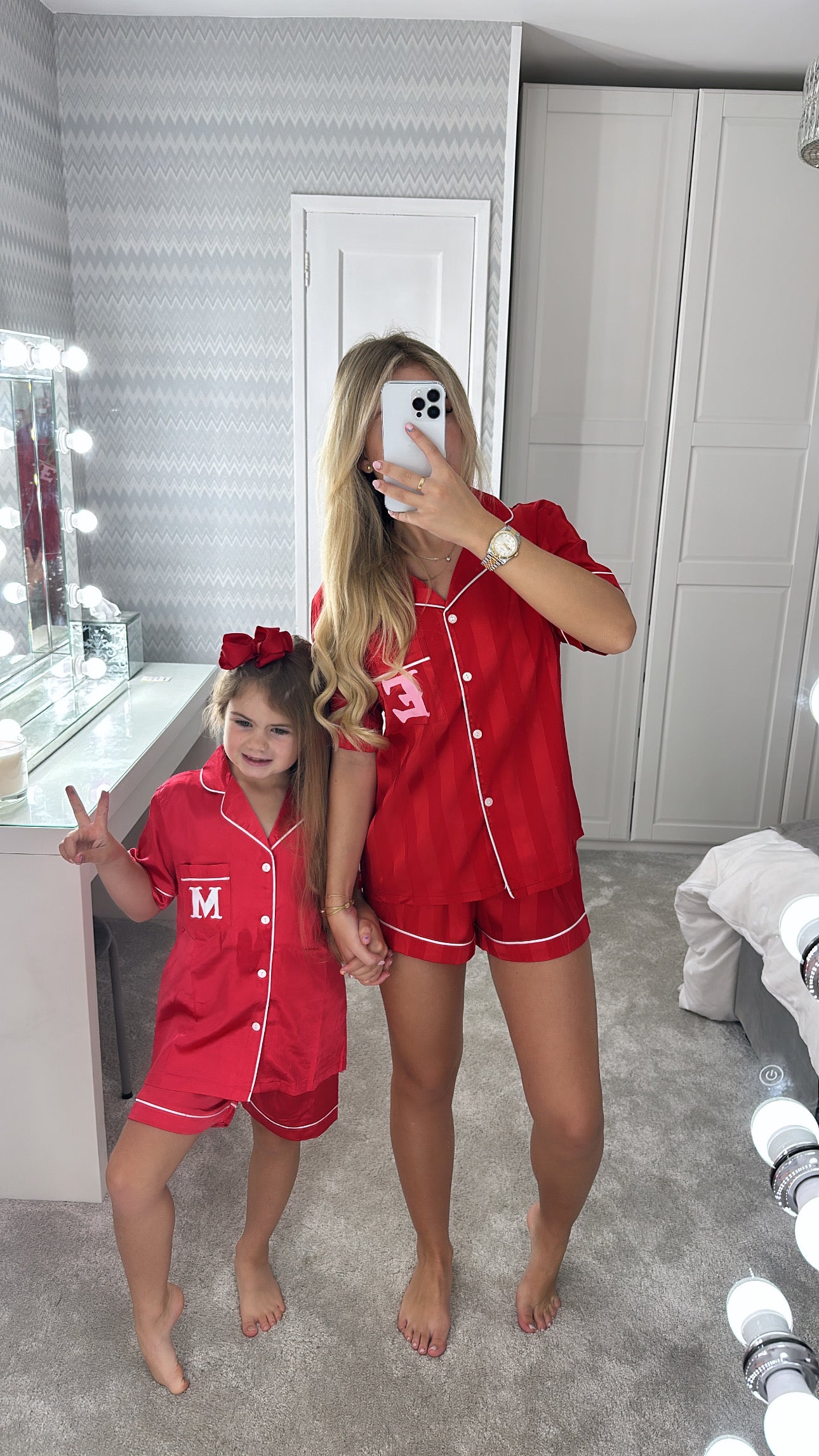 Kids red initial pyjamas❤️✨