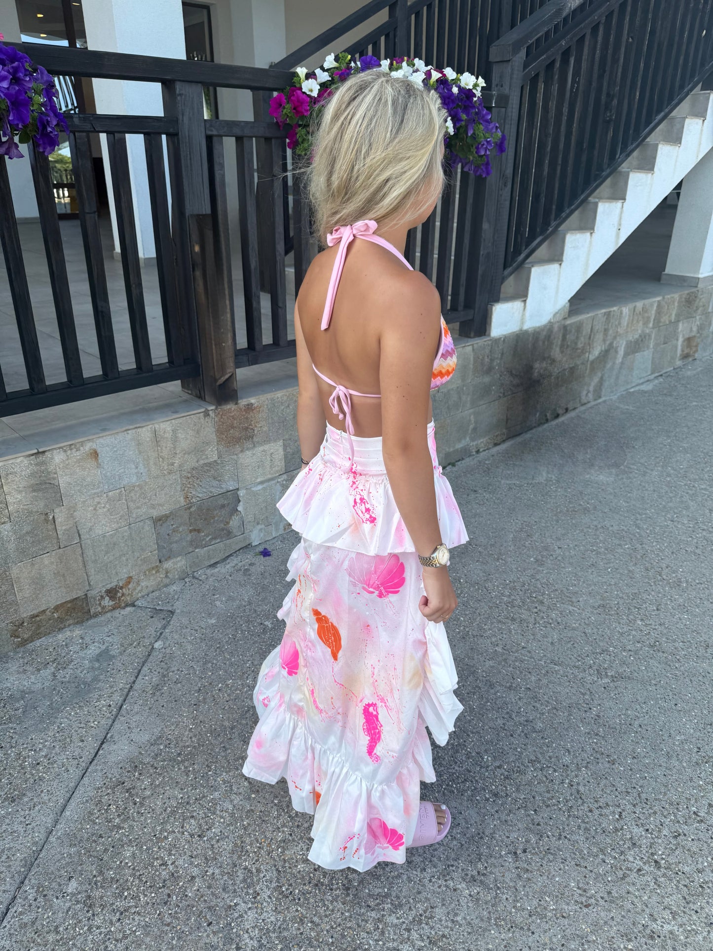 Under the sea beach skirt🧡🪸🐚🩷🌊