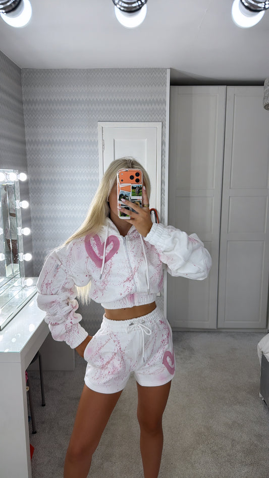 Pink heart short set💗✌🏼👸🏼