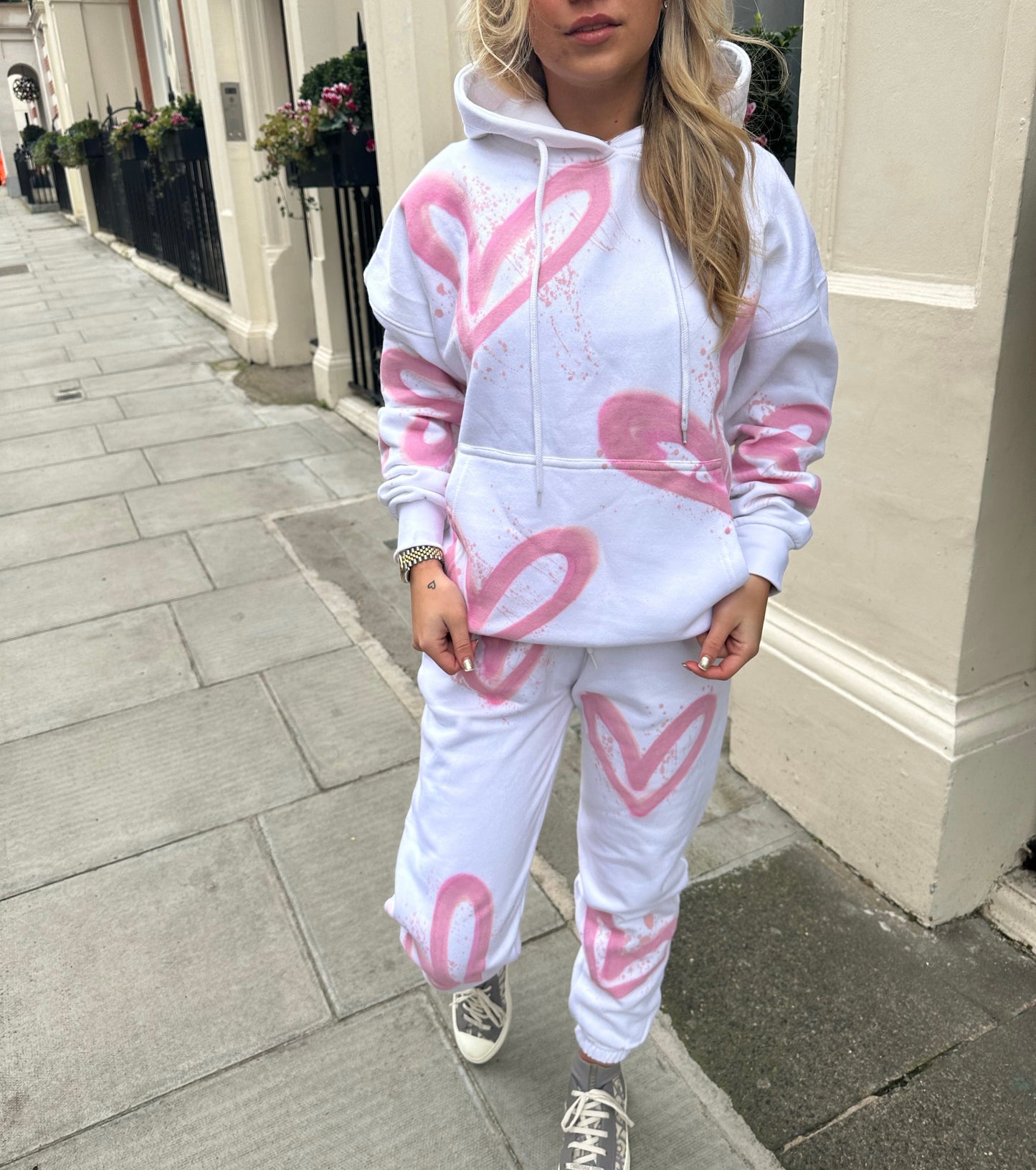 Baby pink heart tracksuit🩷🫶🏽