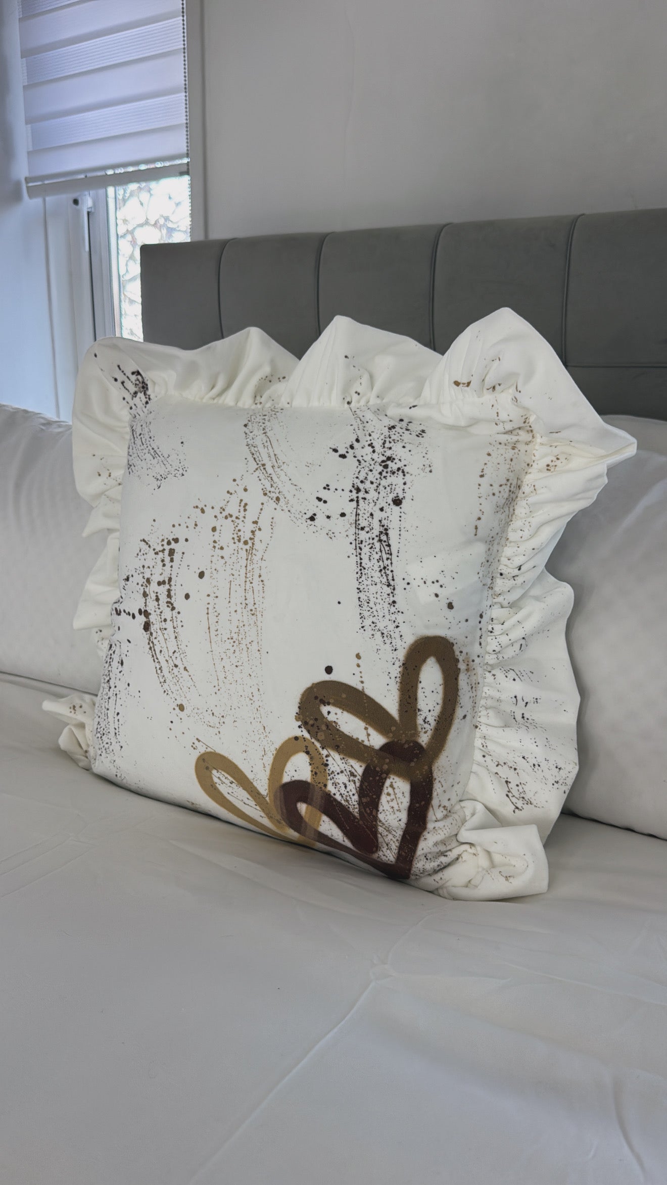 Brown heart pillow case🫶🏽✨