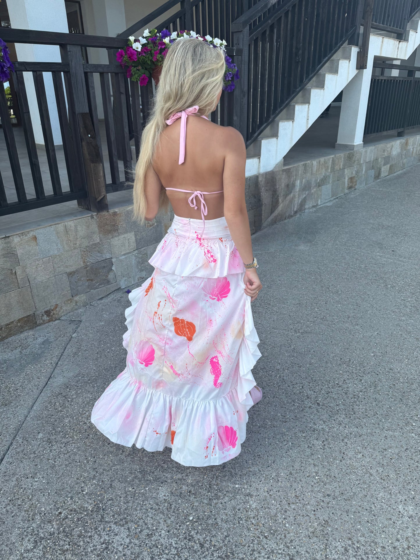 Under the sea beach skirt🧡🪸🐚🩷🌊