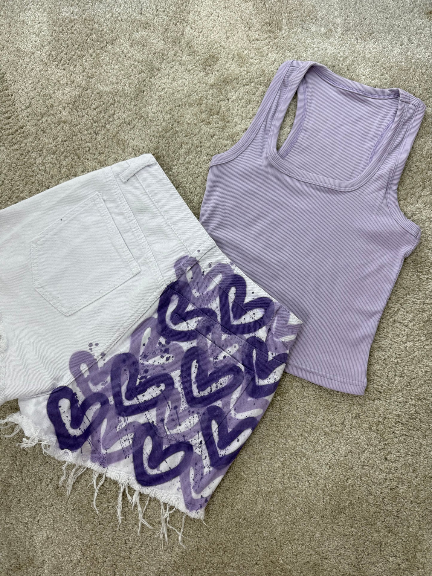 Purple vest&short set💜🦄