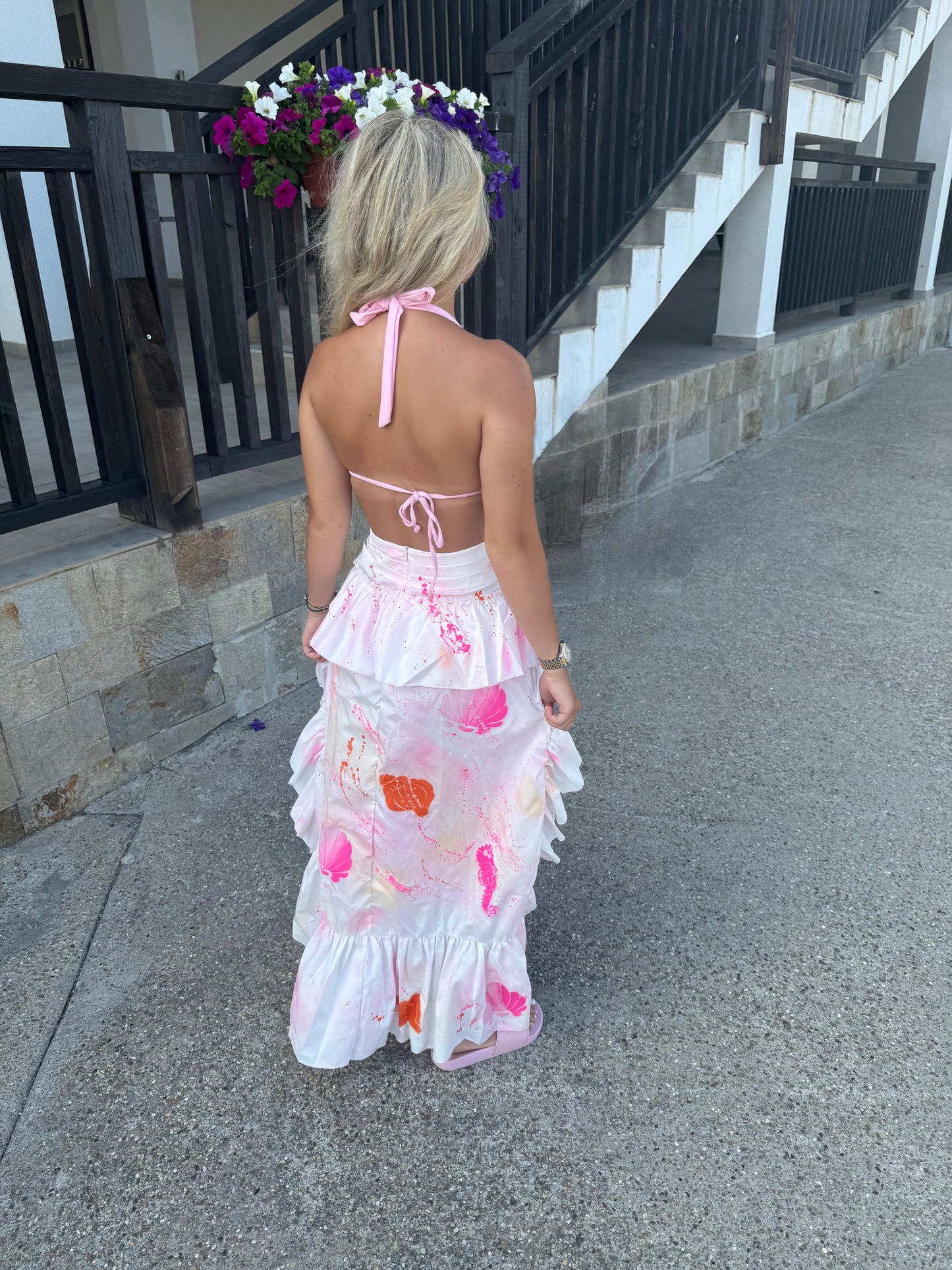 Under the sea beach skirt🧡🪸🐚🩷🌊