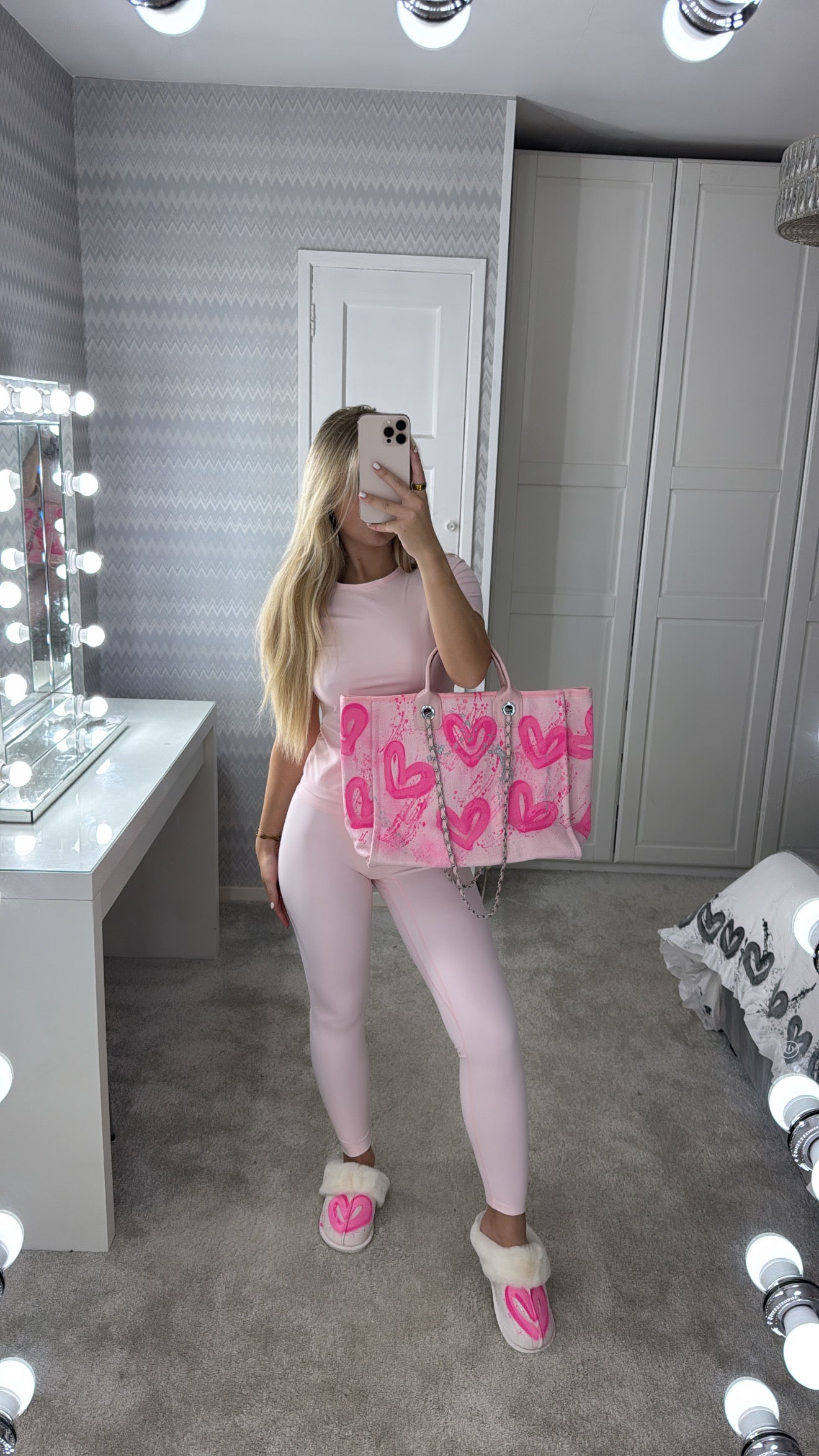 Pink heart bag 💕