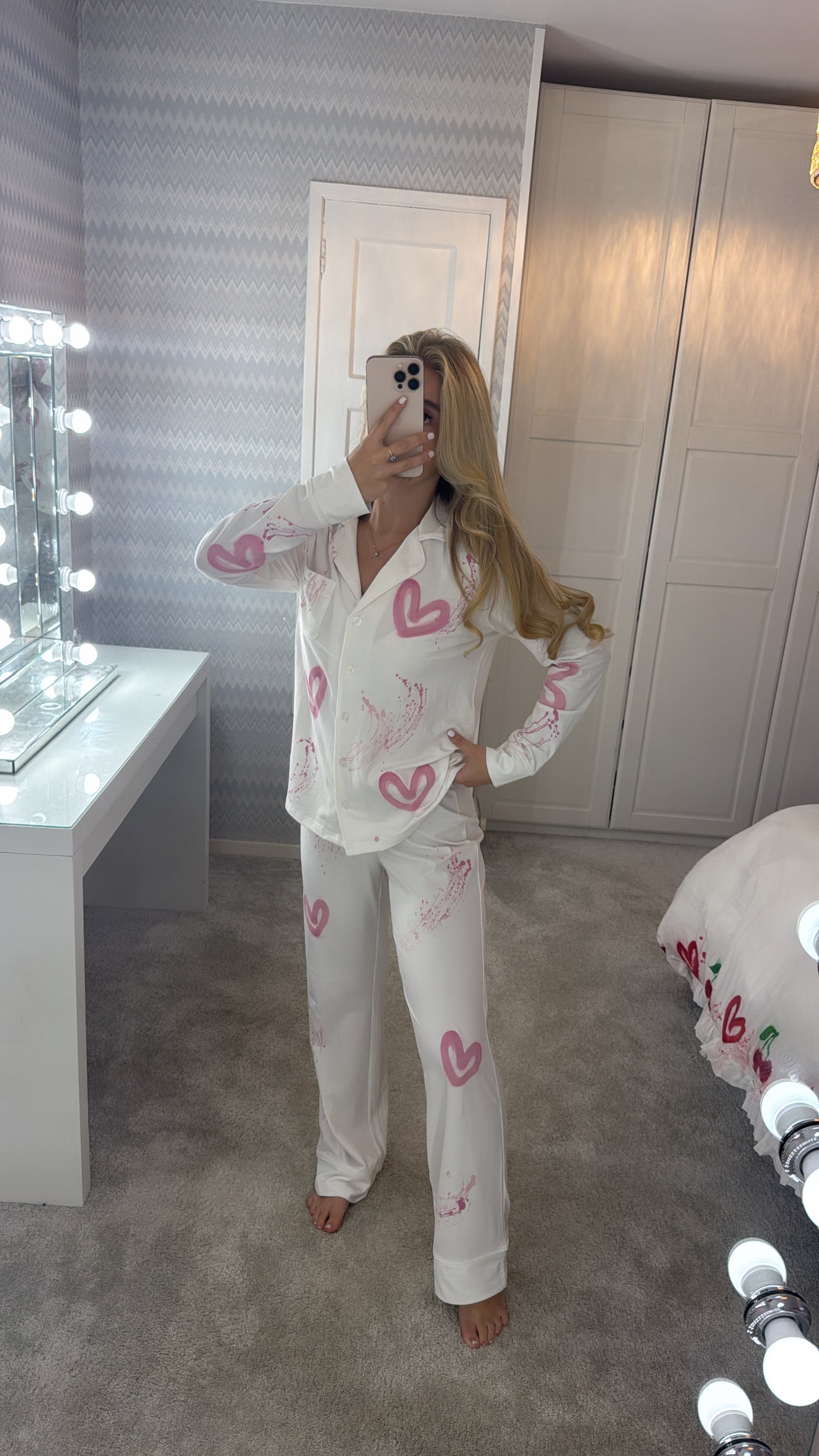 Pink heart pyjamas 💕